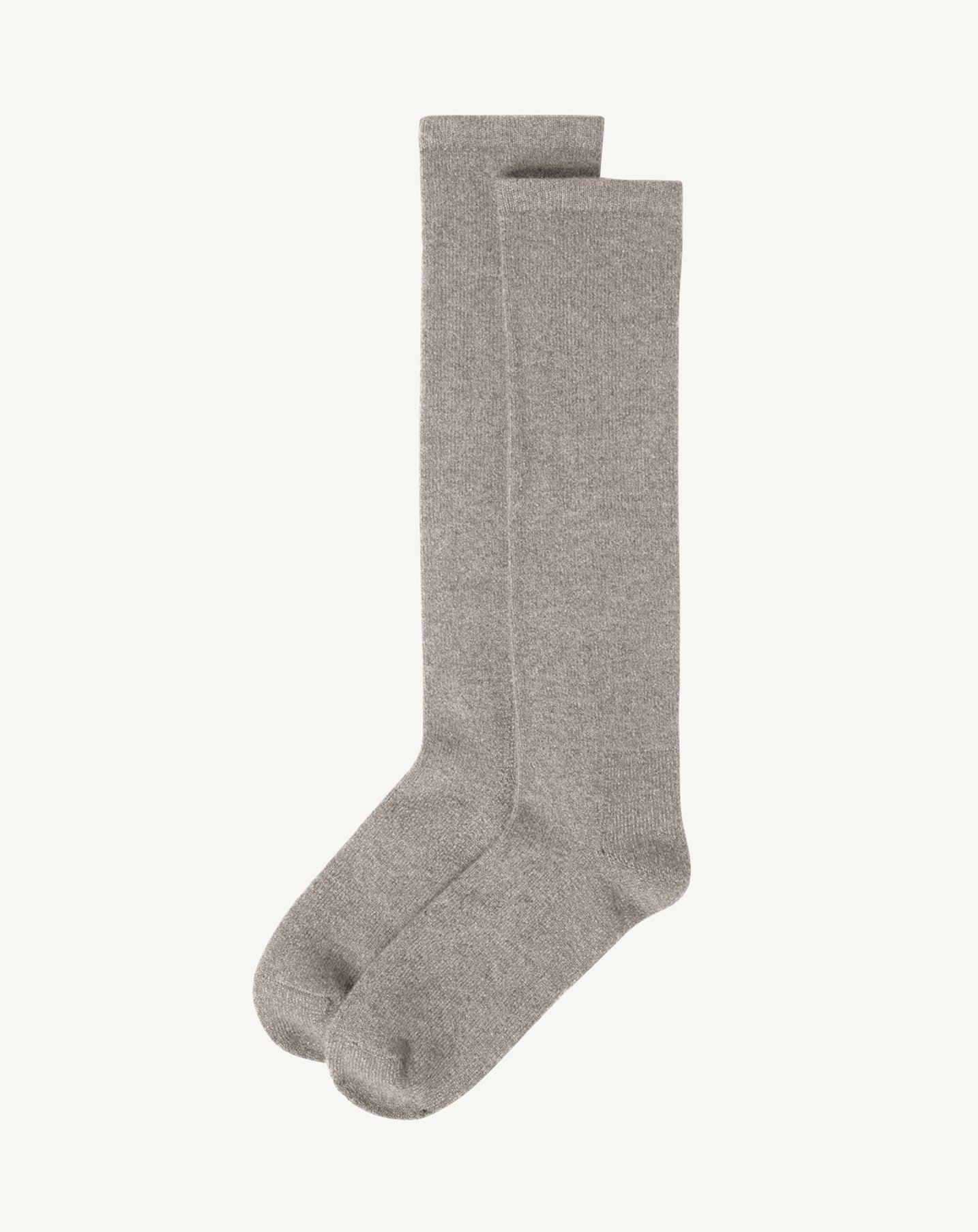 Chaussettes hautes-GRIS METEORITE-90% CACHEMIRE 10% ELASTHANE