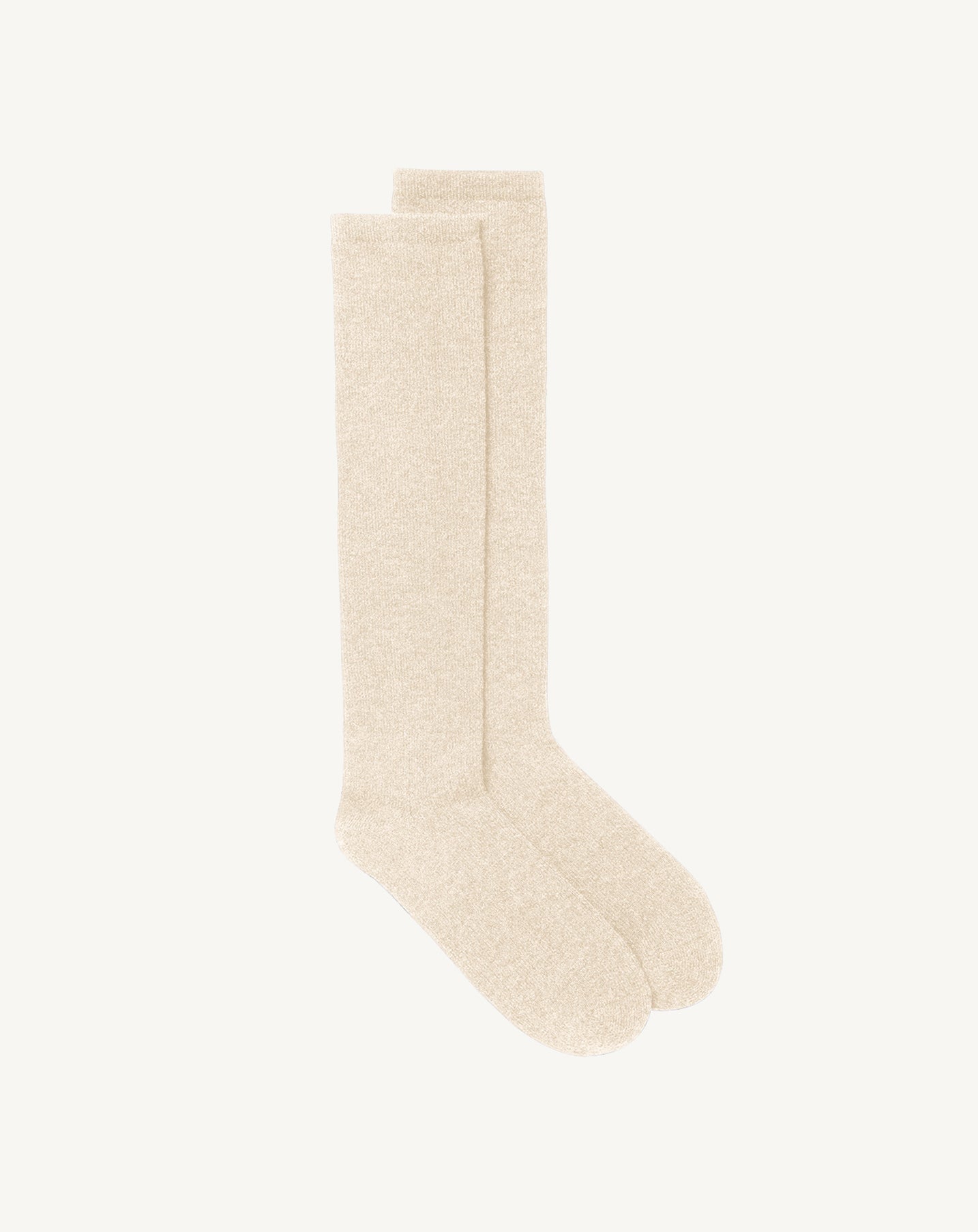 Chaussettes hautes-NATUREL-90% cachemire 10% elasthanne