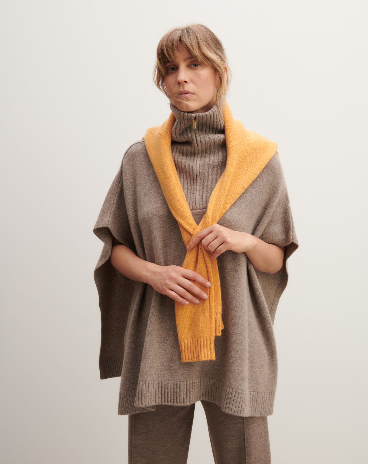 Poncho col camionneur-MILLET-100% cachemire