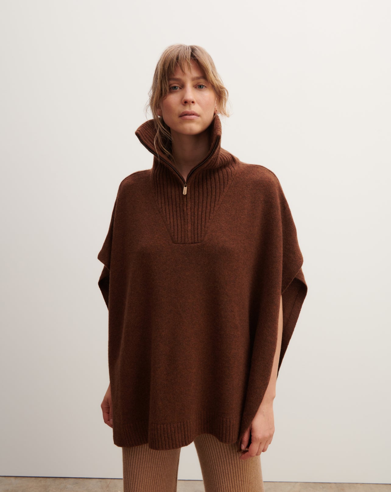 Poncho col camionneur-ORME-100% cachemire