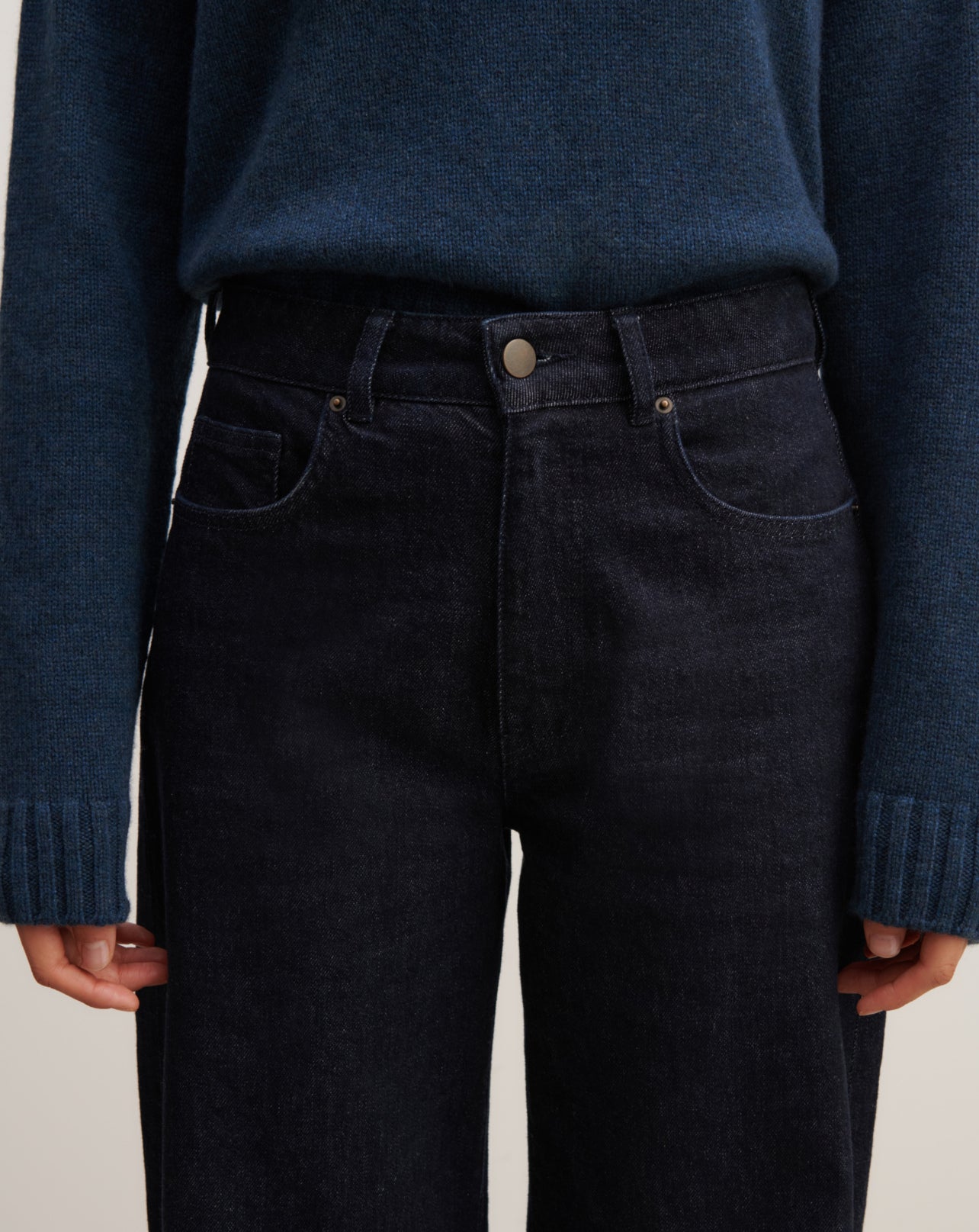 Jean denim large-INDIGO BLUE-98% coton 2% elasthane