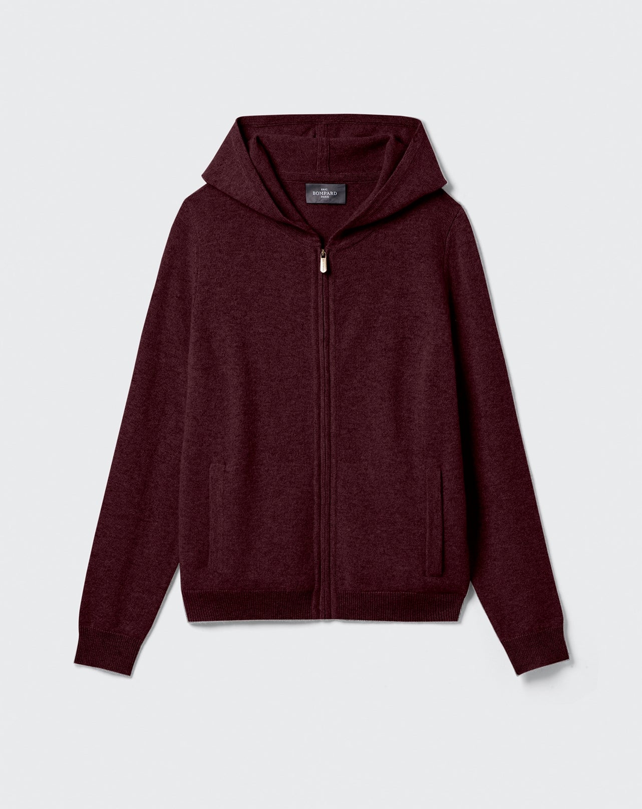 Hoodie zippé-PRUNELLIER-100% CACHEMIRE