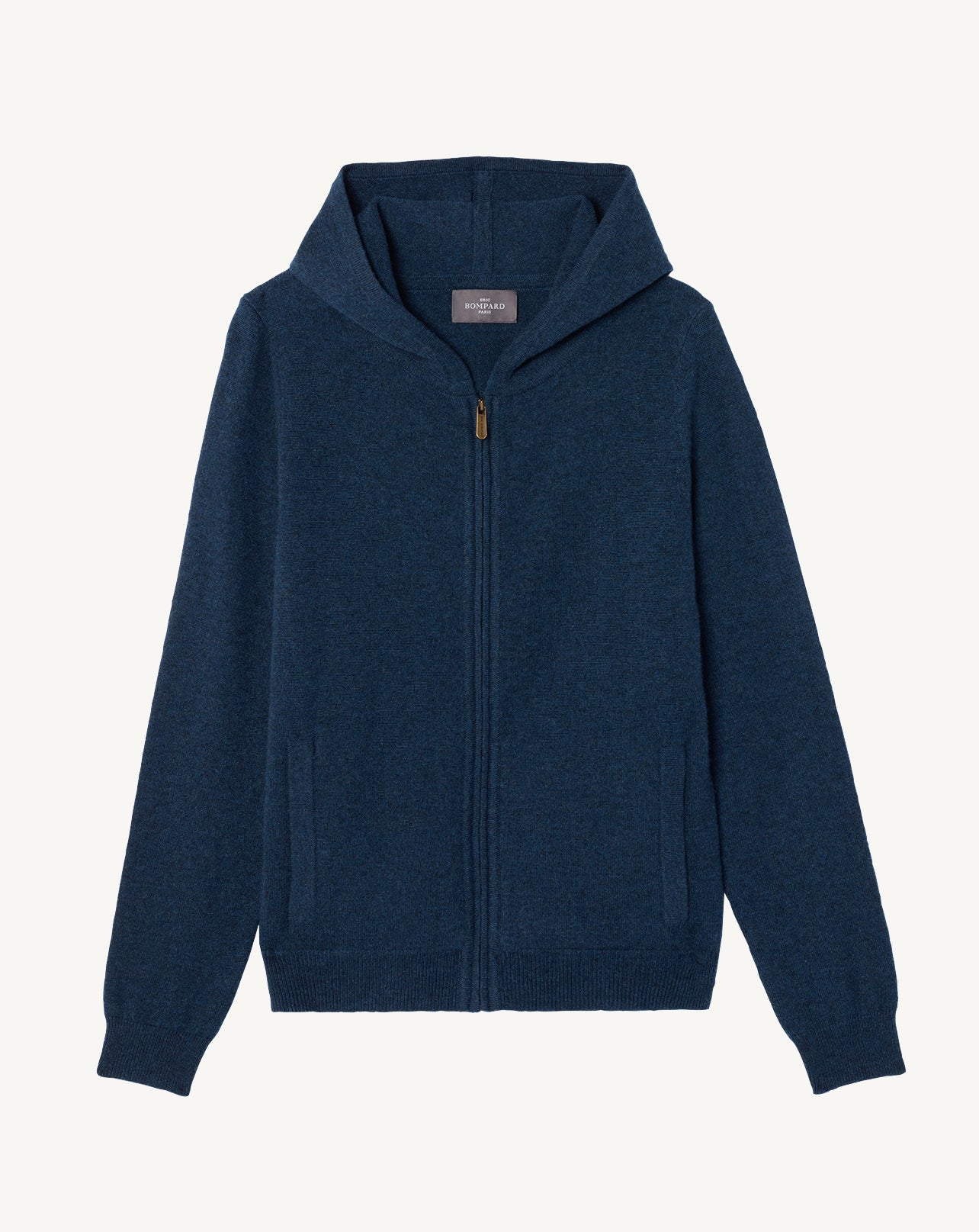 Pull à capuche zippé-AIZOME-100% cachemire