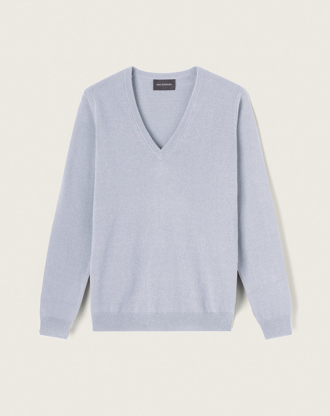 Pull V classique-BLEU CIEL-100% CACHEMIRE