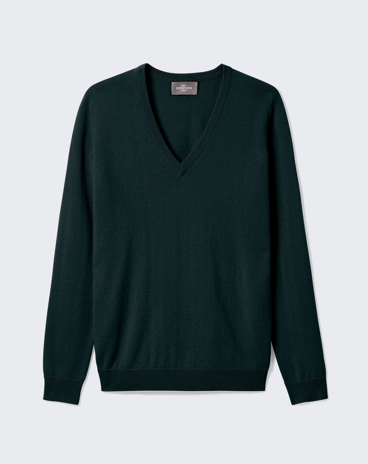 Pull V classique-VERT ZURICH-100% CACHEMIRE