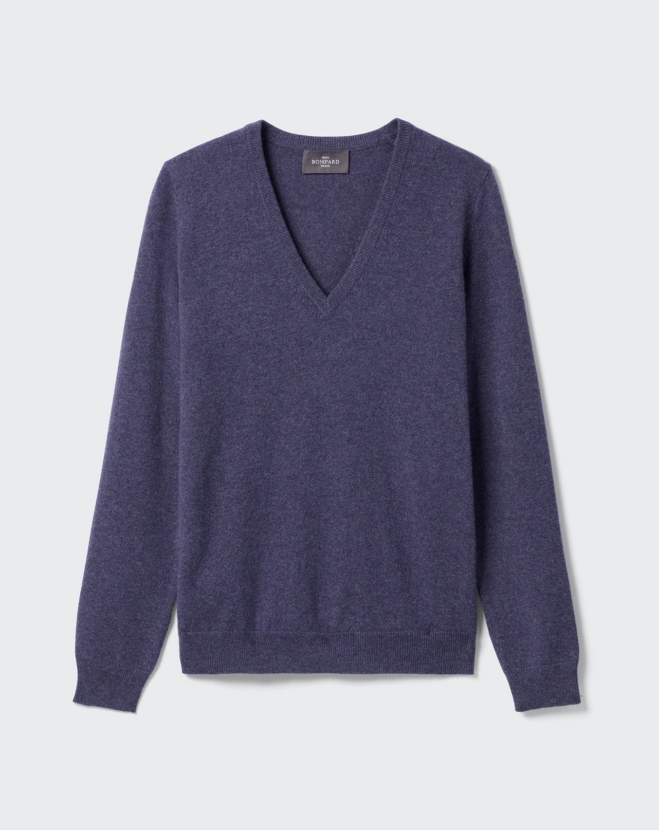 Pull V classique-IOLITE-100% CACHEMIRE