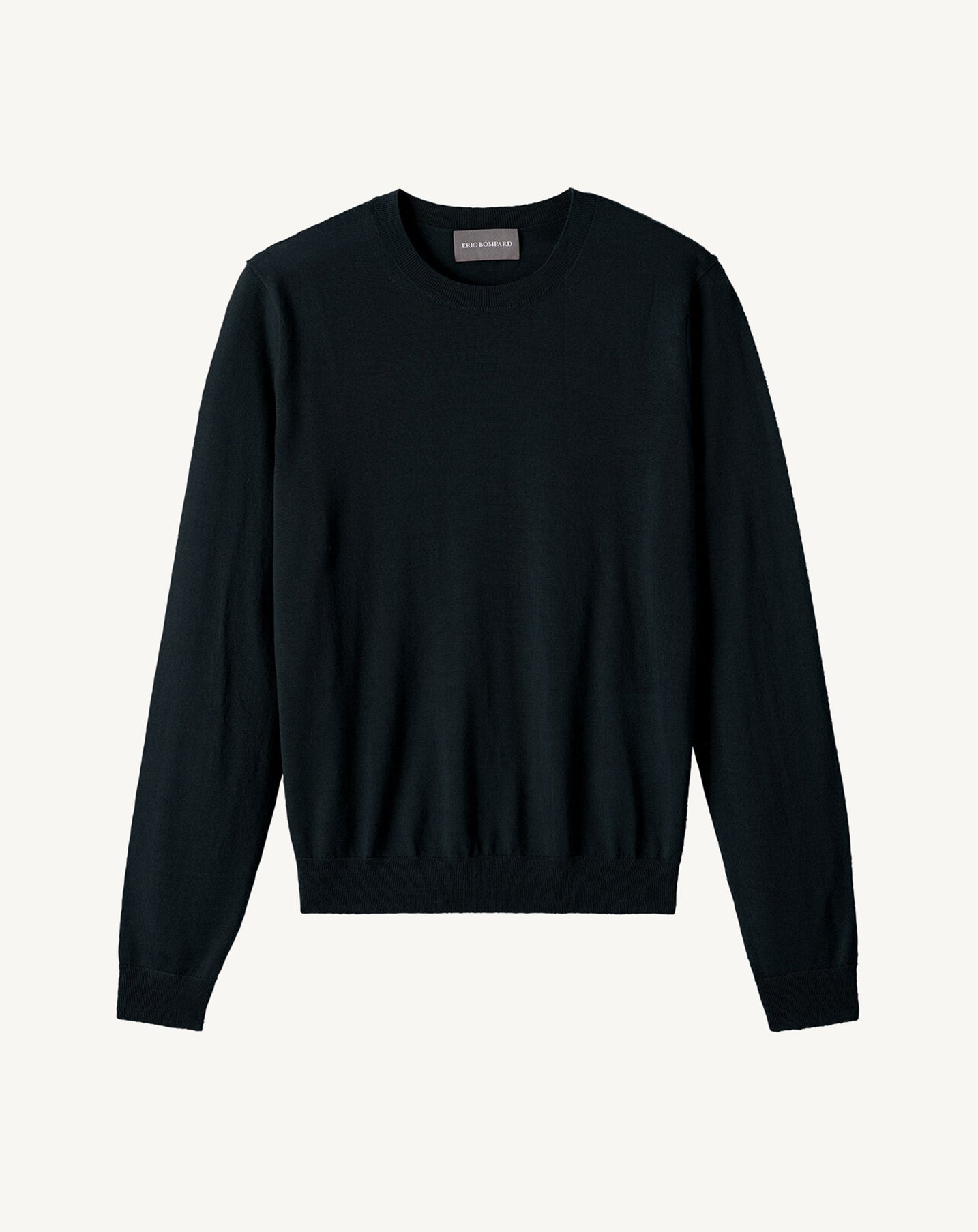 Pull col rond ultrafin-NOIR-100% cachemire