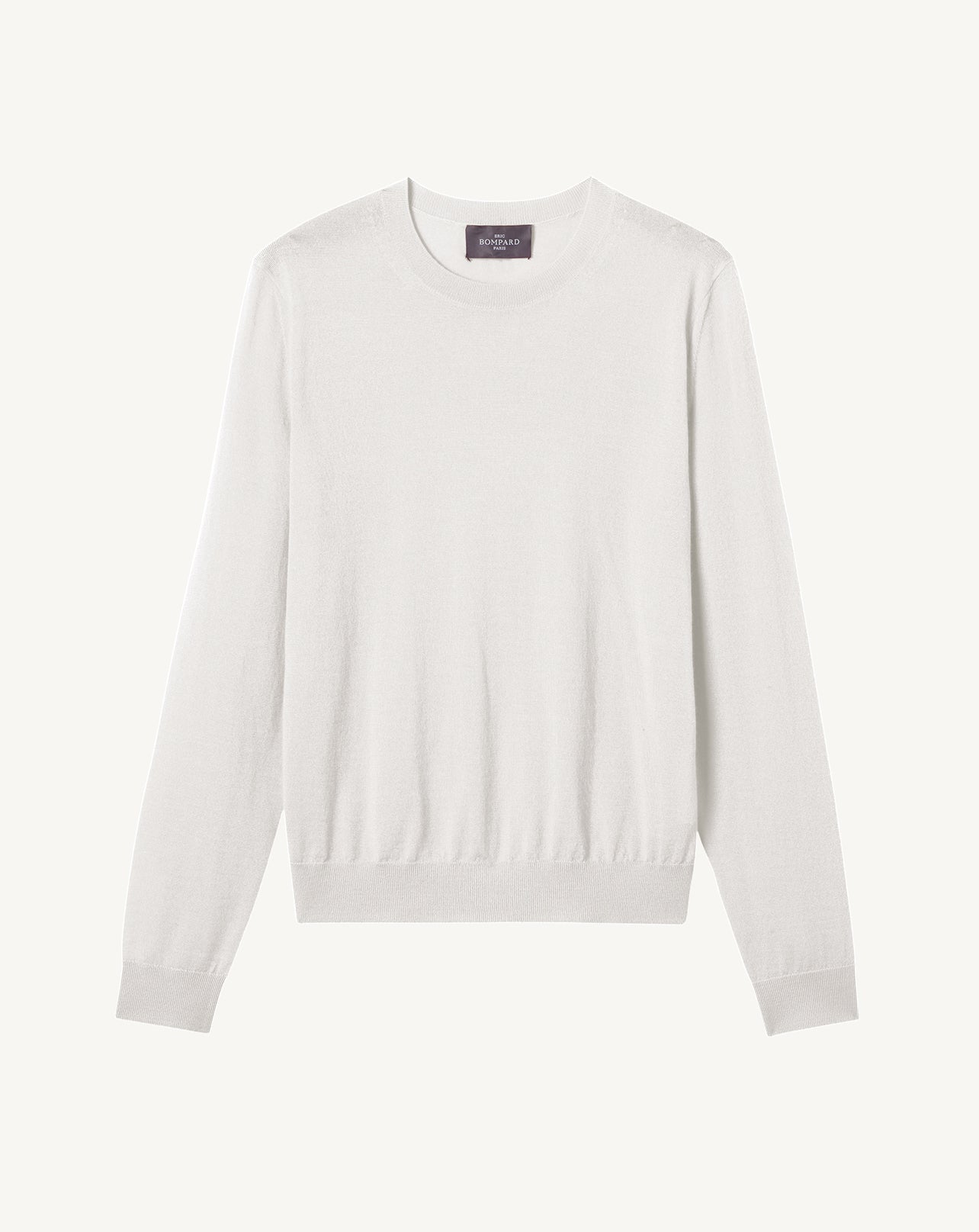 Pull col rond ultrafin-PLATRE-100% cachemire