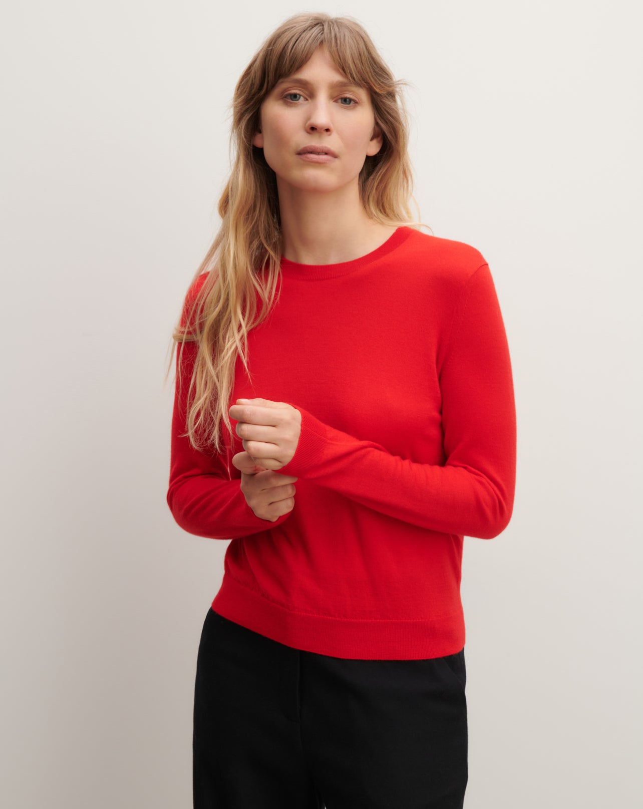 Pull col rond ultrafin-POPPY-100% cachemire