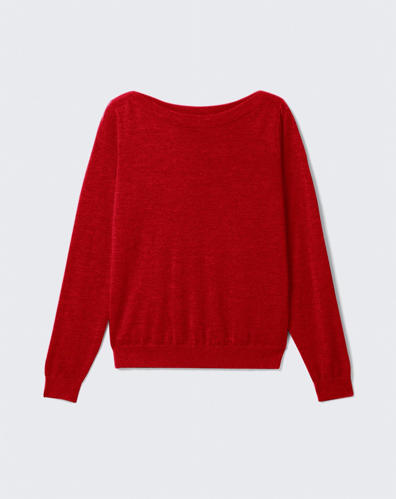 Pull col bateau ultrafin-GARNET-100% CACHEMIRE