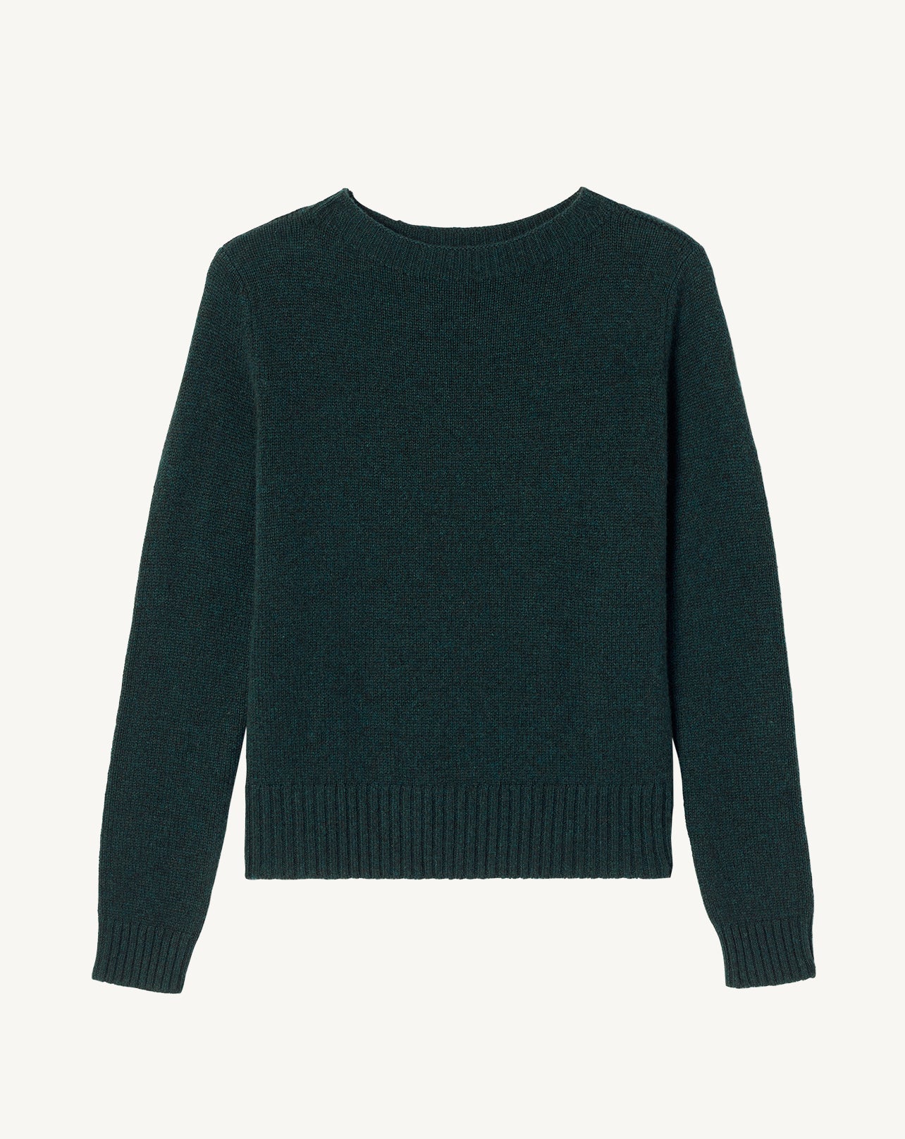 Pull col rond-VERT ASTEROIDE-100% cachemire