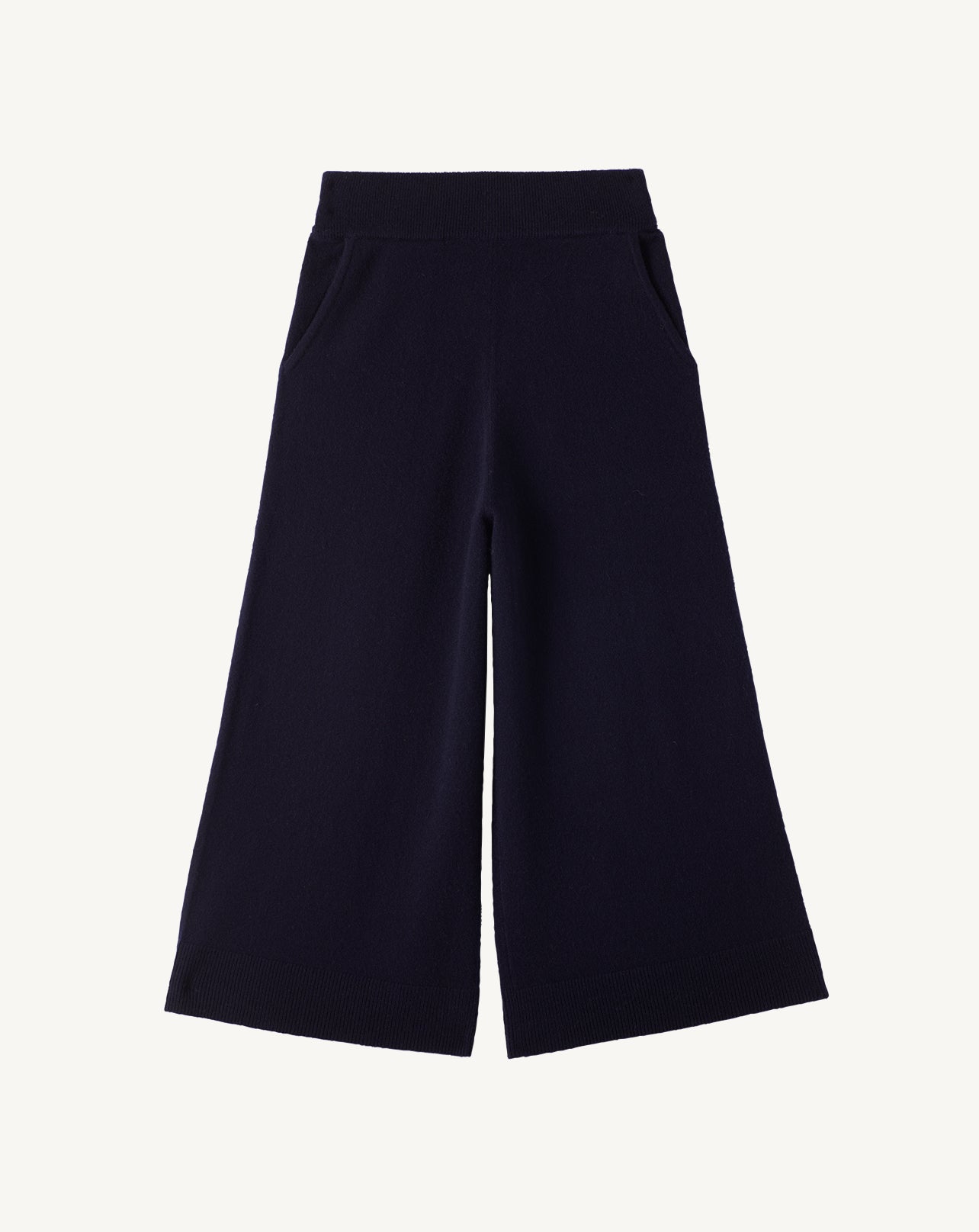 Jupe culotte en maille-MARINE-100% cachemire