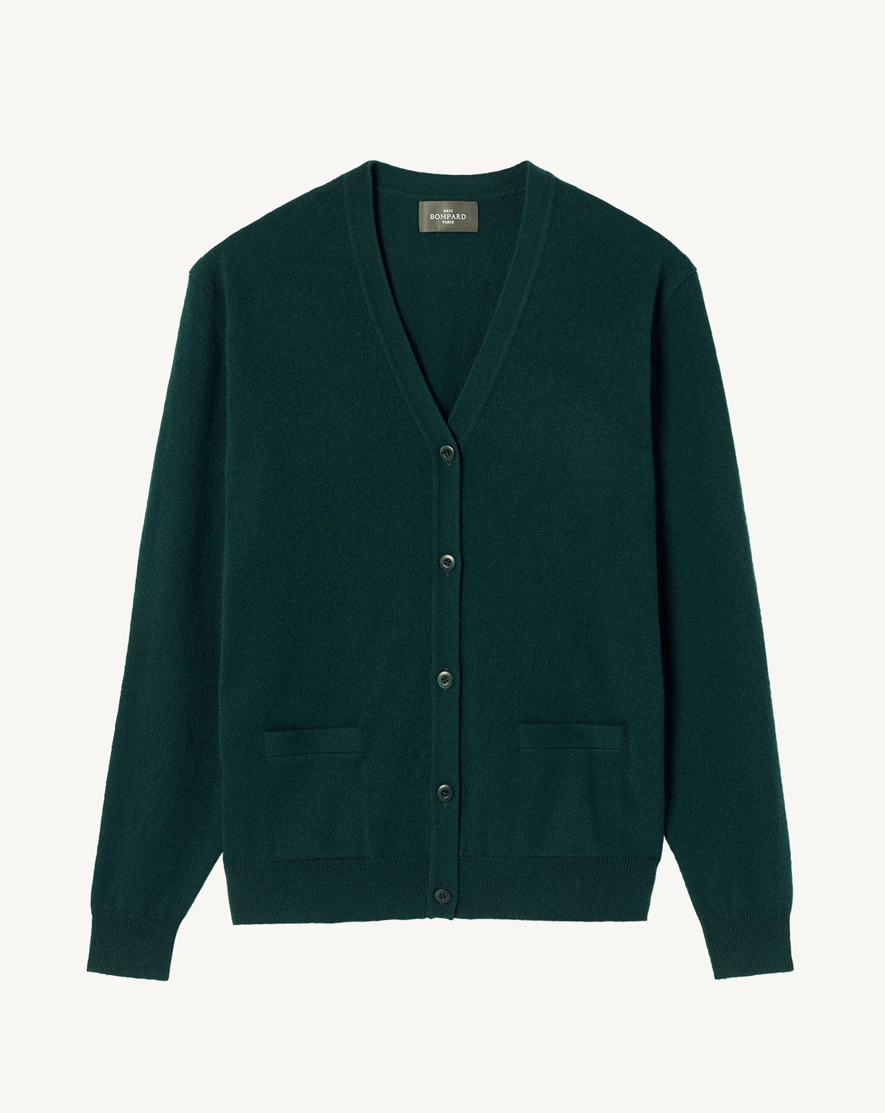 Gilet classique-VERT ZURICH-100% cachemire