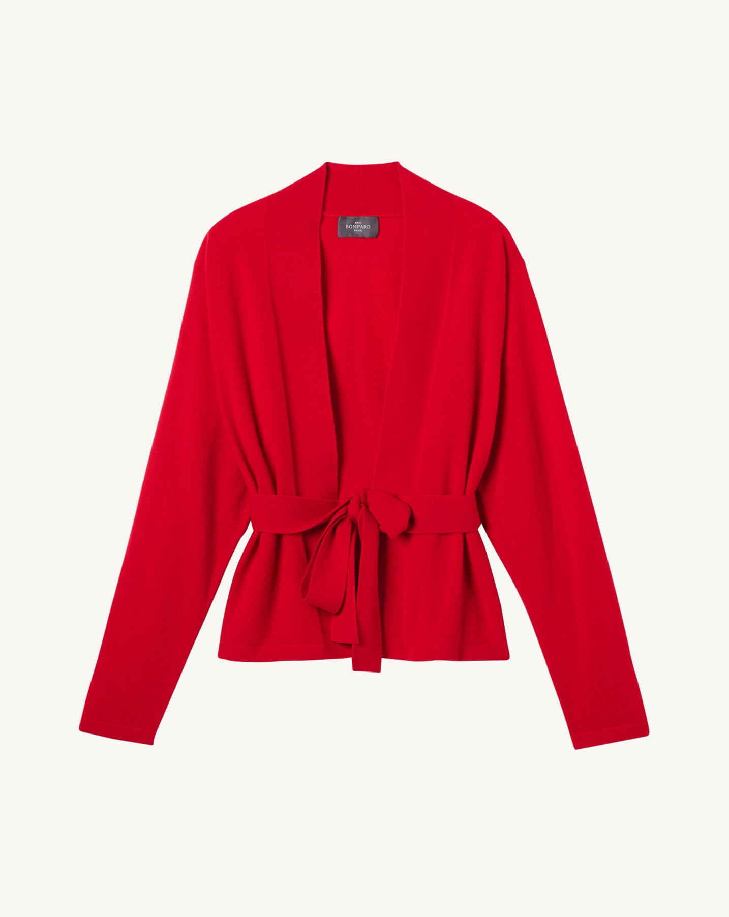 Veste cosy ceinturée-ROUGE GORGE-100% CACHEMIRE