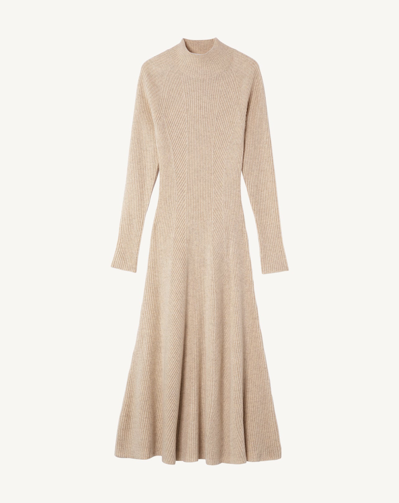 Robe midi à côtes-AVOINE-100% cachemire