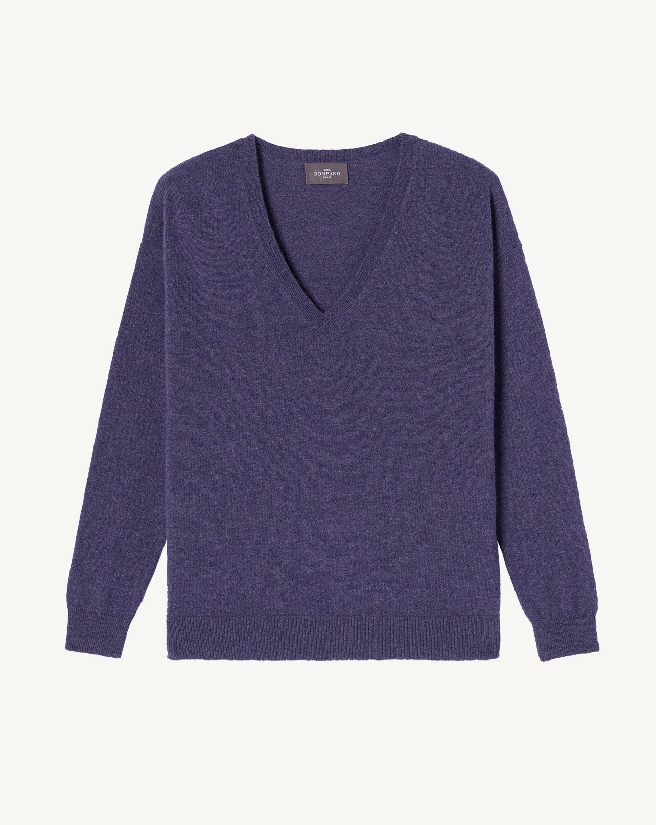 Pull col V ample-IOLITE-100% cachemire