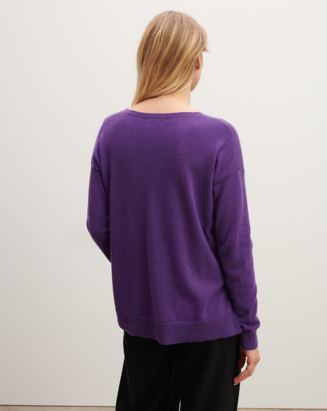 Pull col V ample-VANDA-100% cachemire