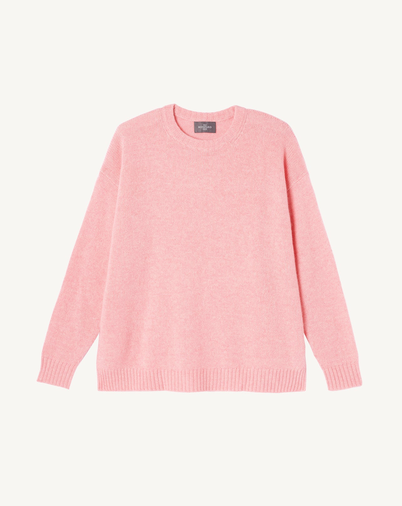 Pull col rond ample-ROSE RETRO-100% cachemire