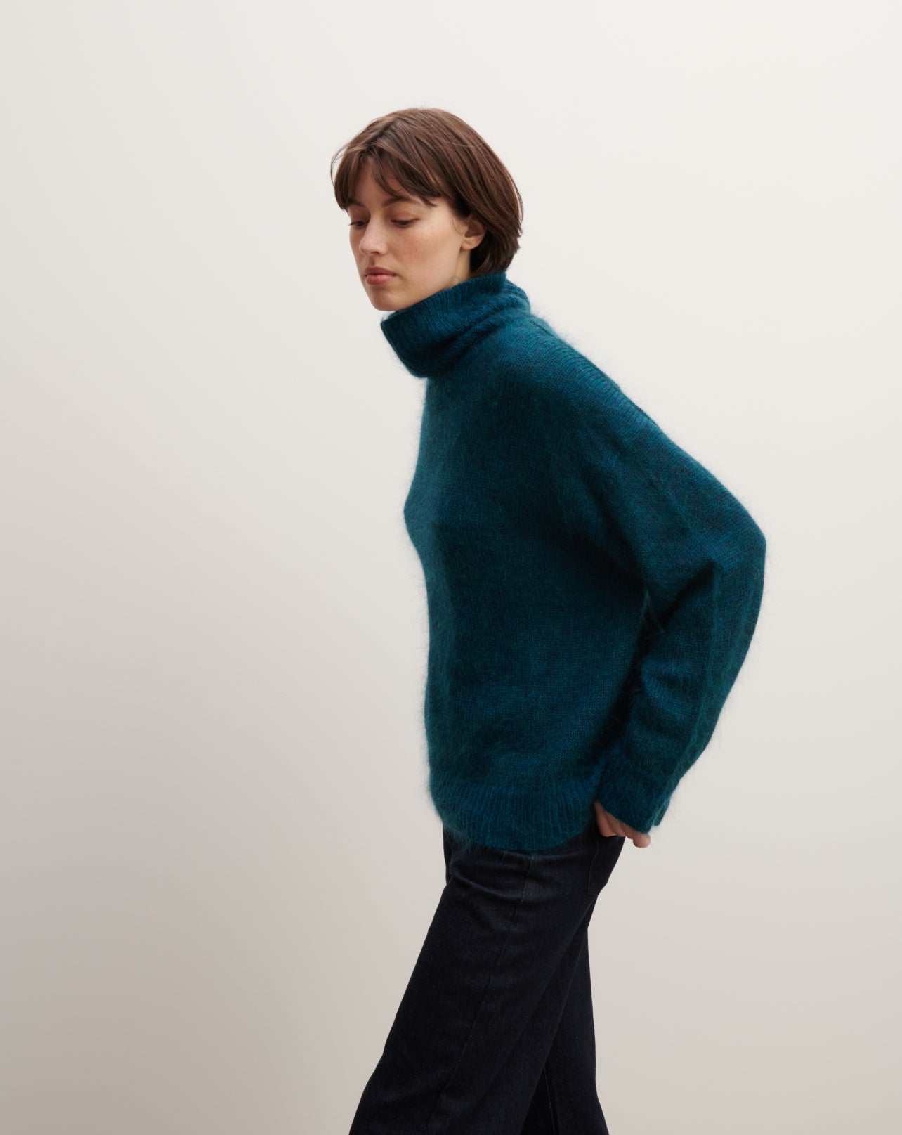 Col roulé oversized mohair