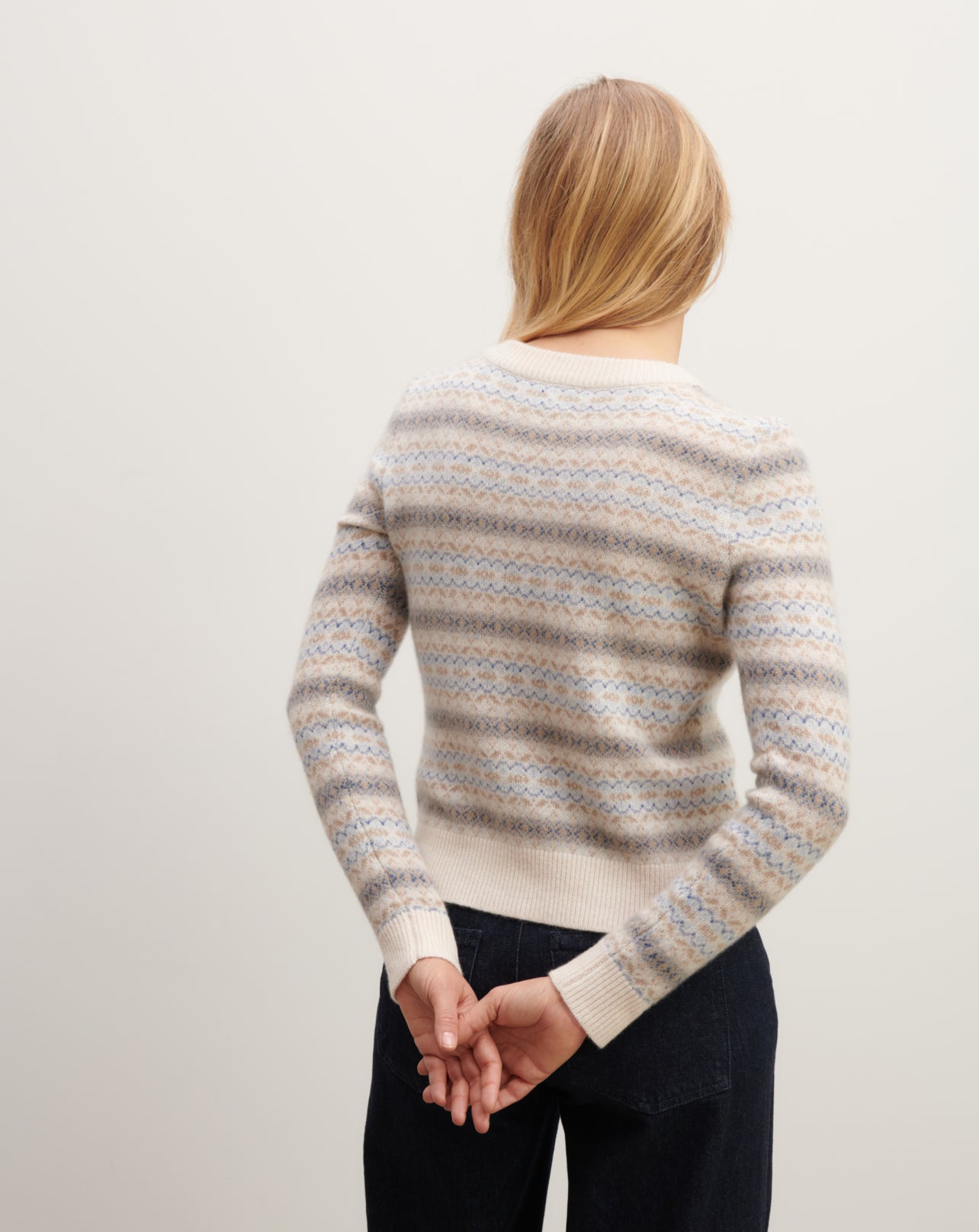 Pull col rond fairisle-AVOINE-100% cachemire