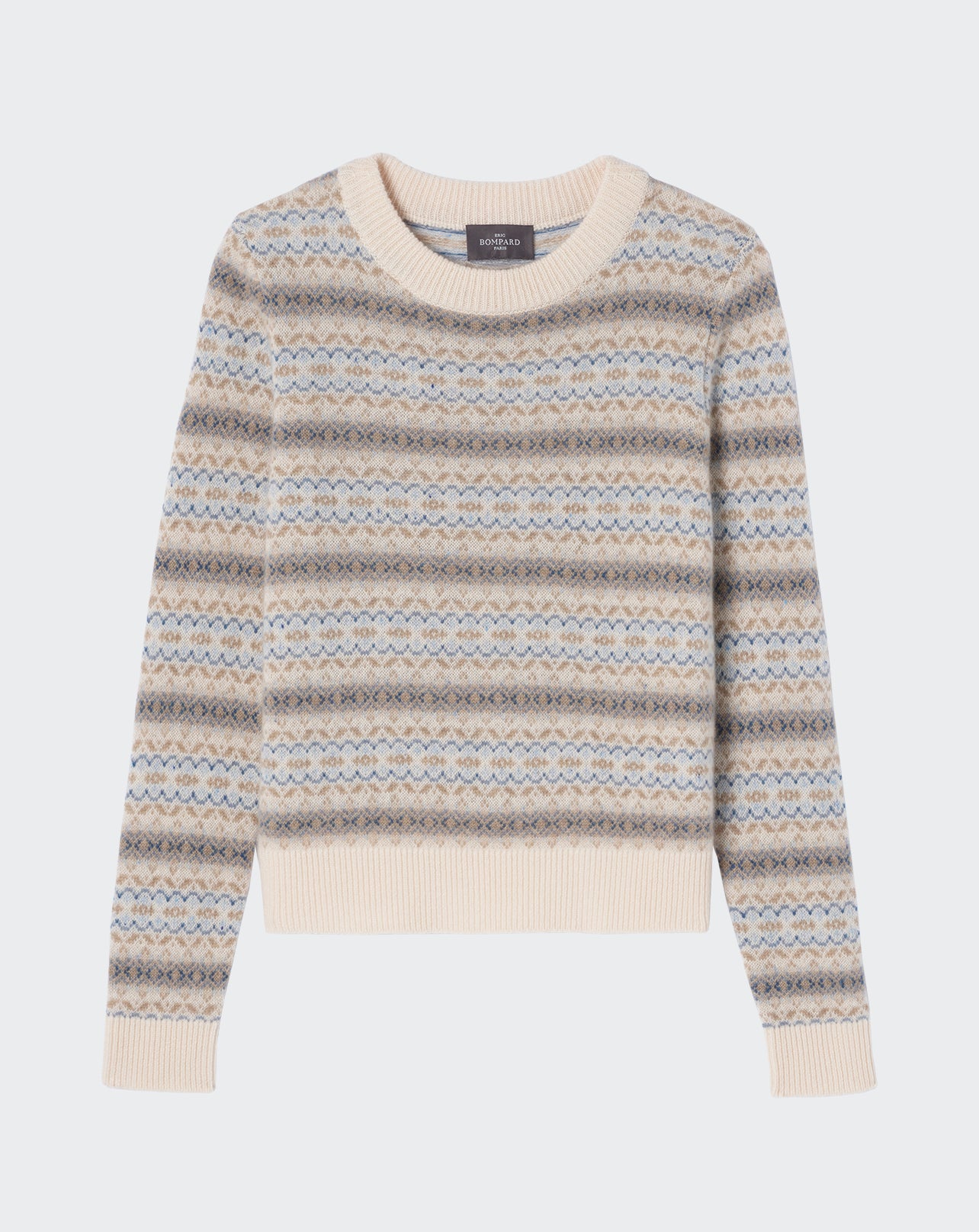 Pull col rond fairisle-AVOINE-100% cachemire