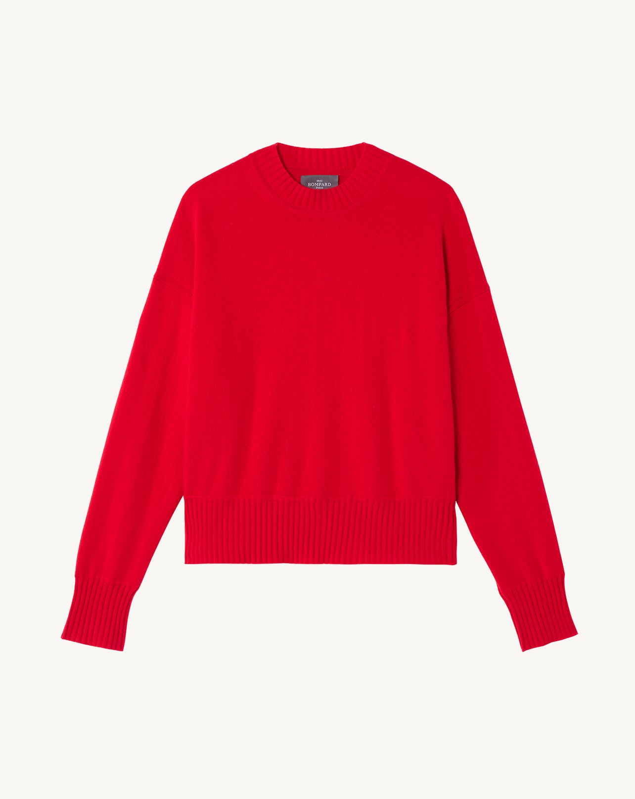 Pull col rond oversized-ROUGE GORGE-70% cachemire 30% soie