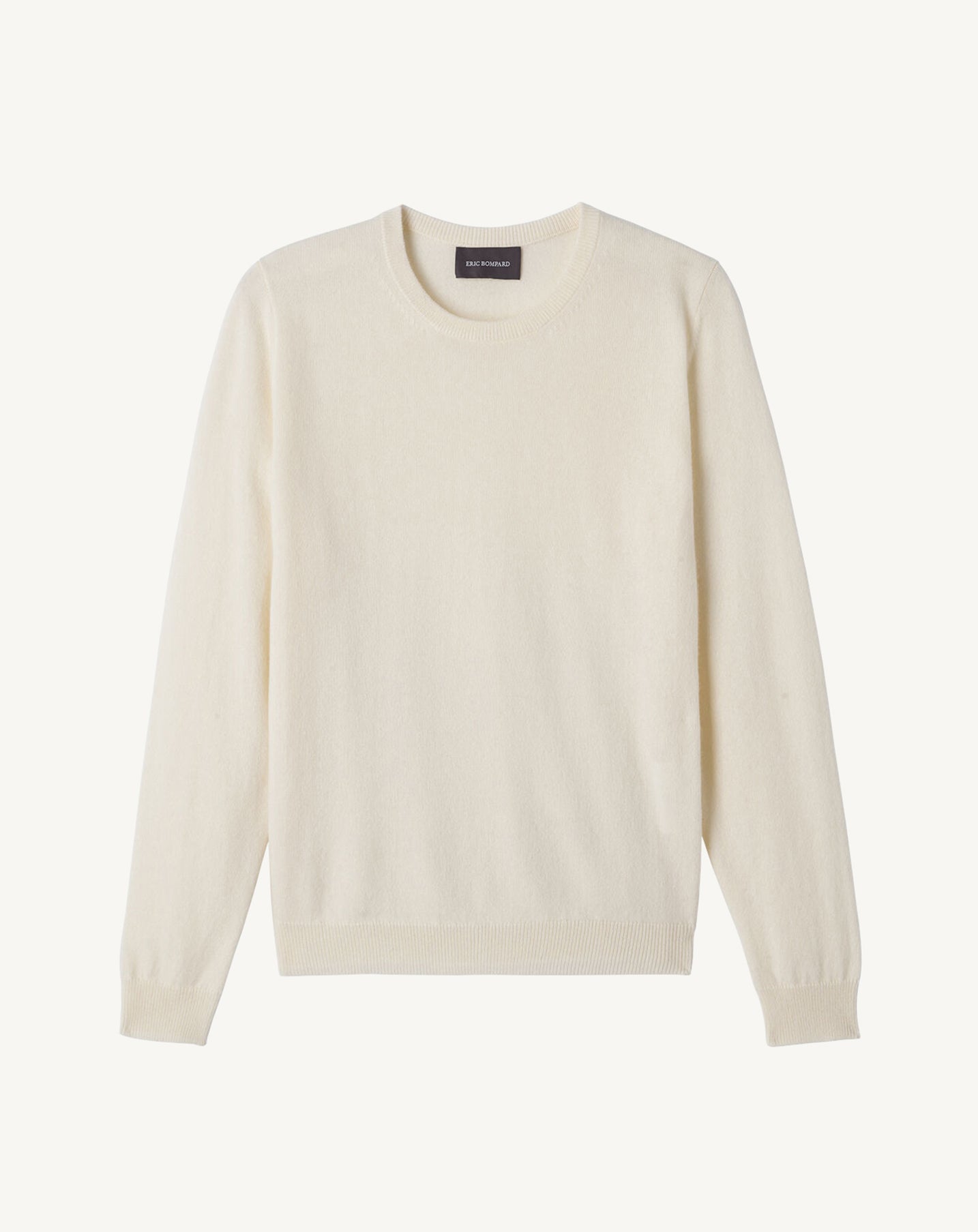 Pull col rond classique-NATUREL-100% CACHEMIRE