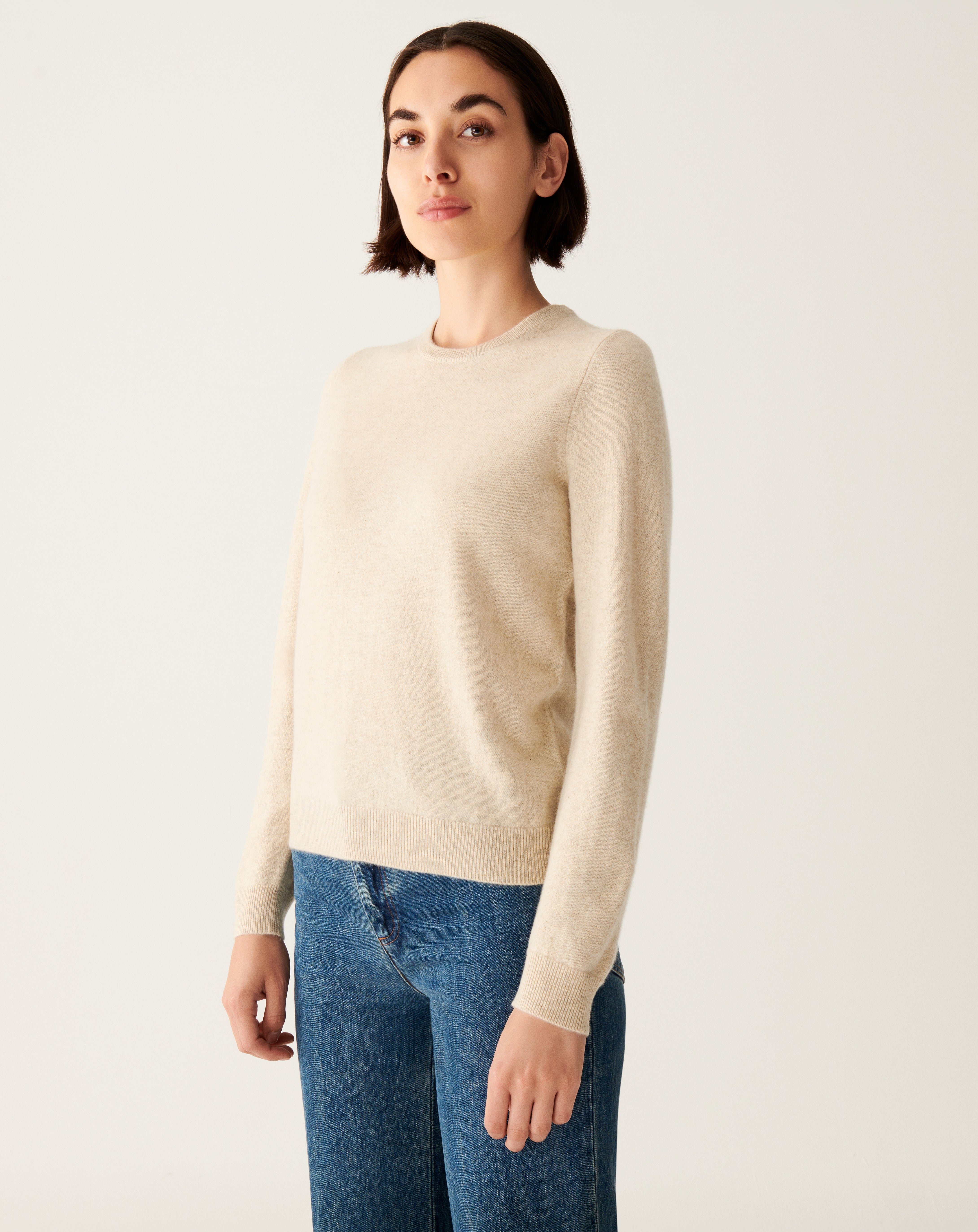 Pull col rond classique-AVOINE-100% CACHEMIRE