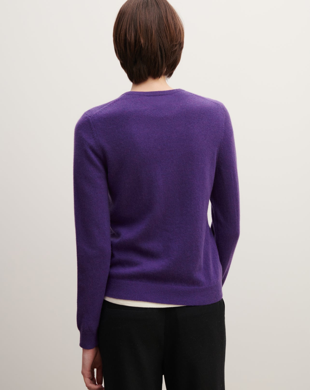 Pull col rond classique-VANDA-100% cachemire