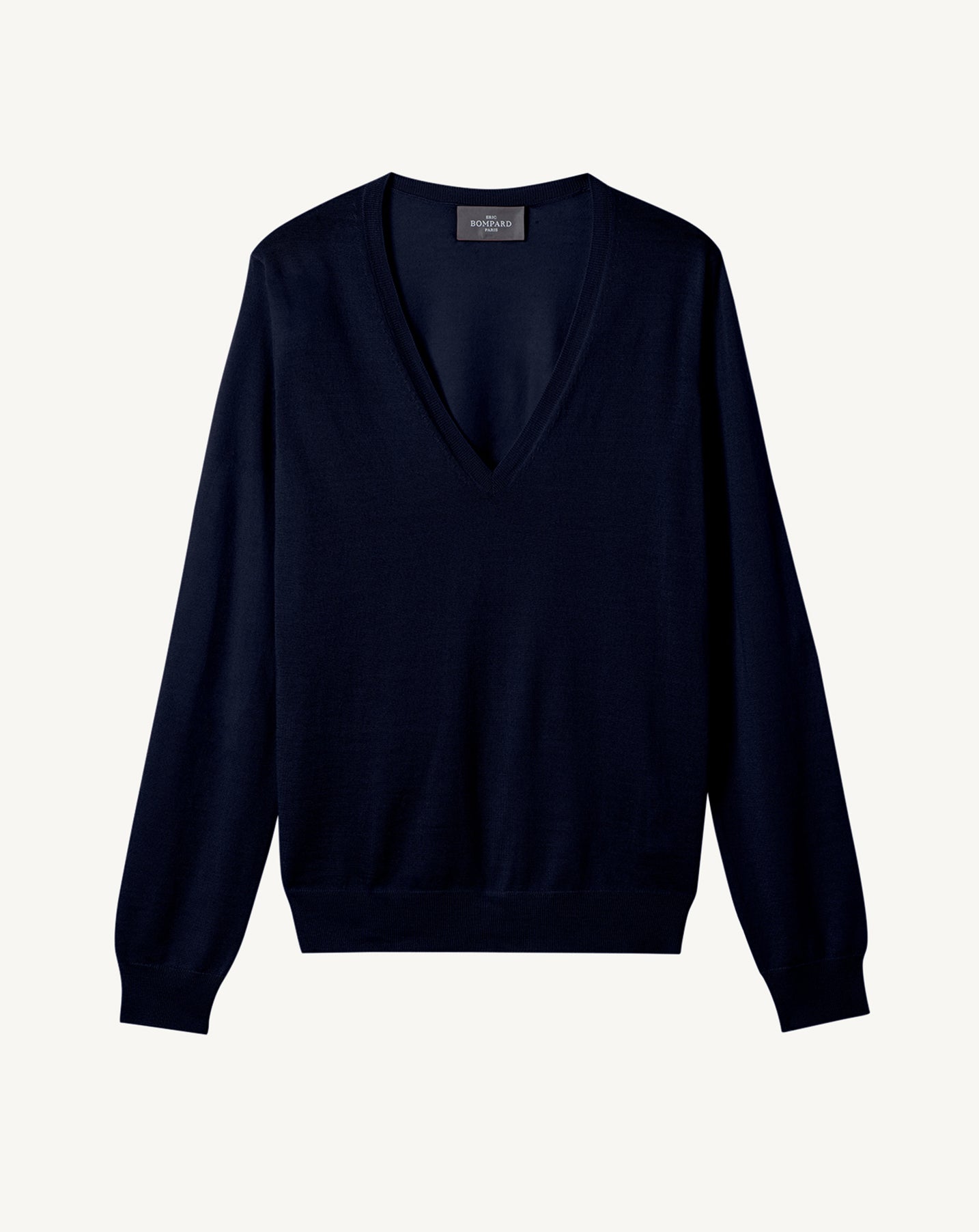 Pull V ultrafin-MARINE-100% CACHEMIRE