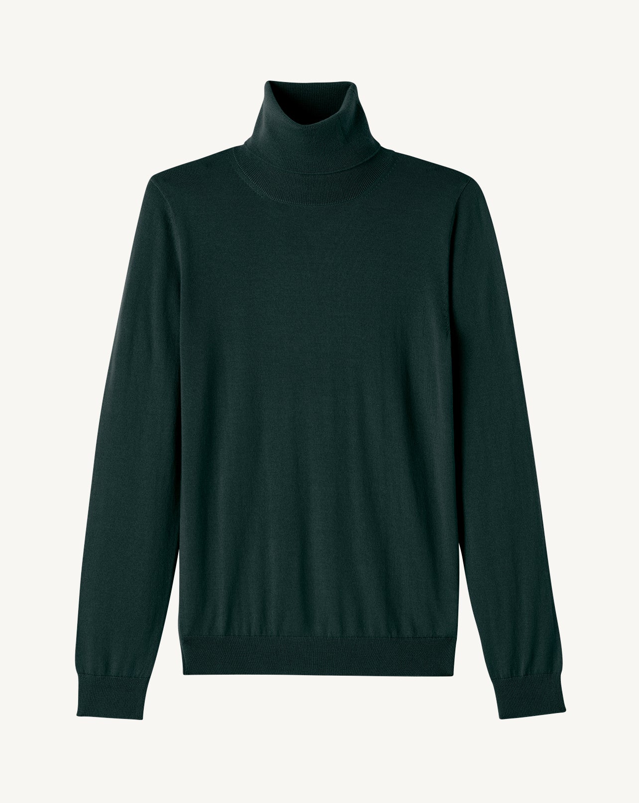 Pull col roulé ultrafin-VERT ZURICH-100% cachemire