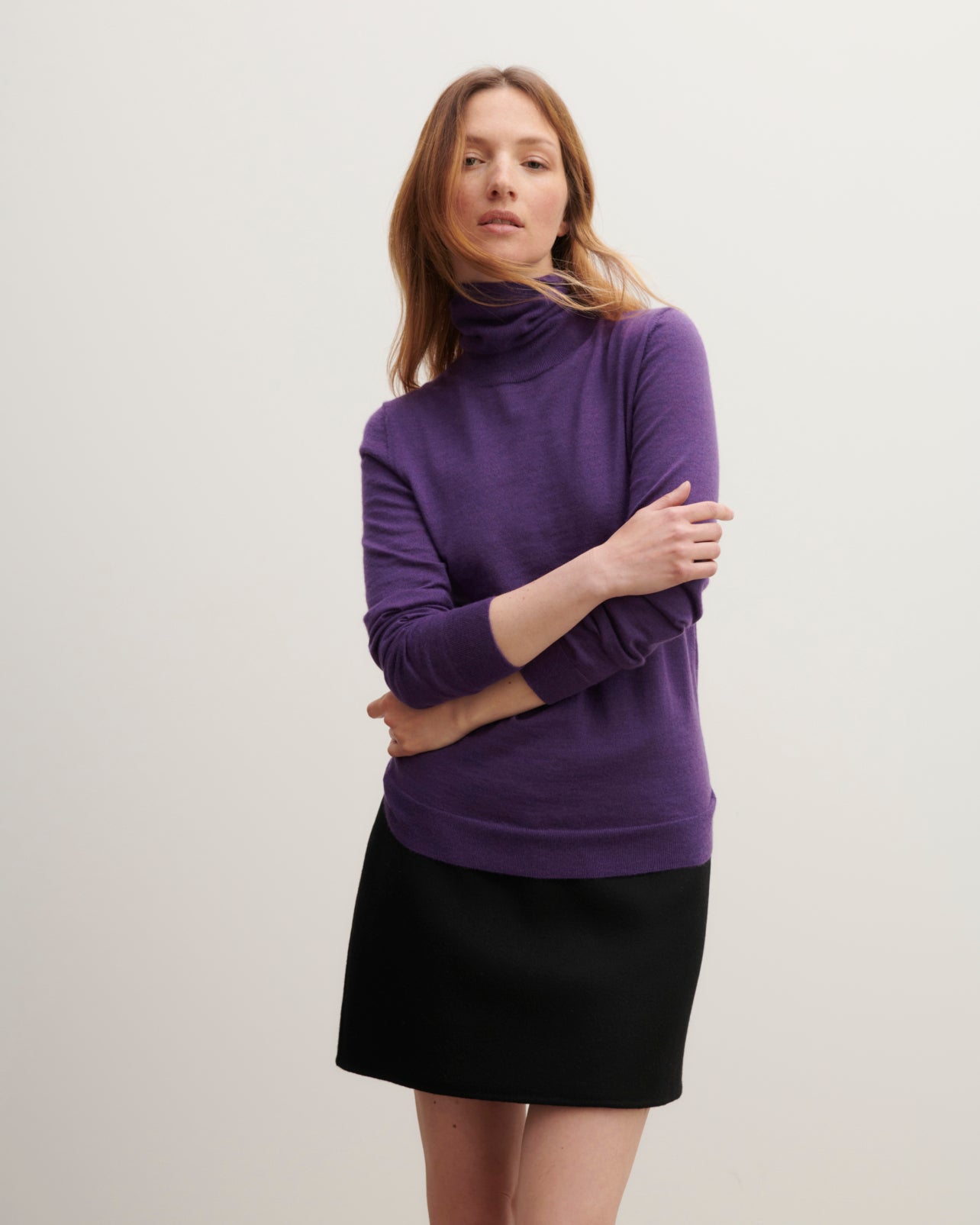 Pull col roulé ultrafin-VANDA-100% cachemire