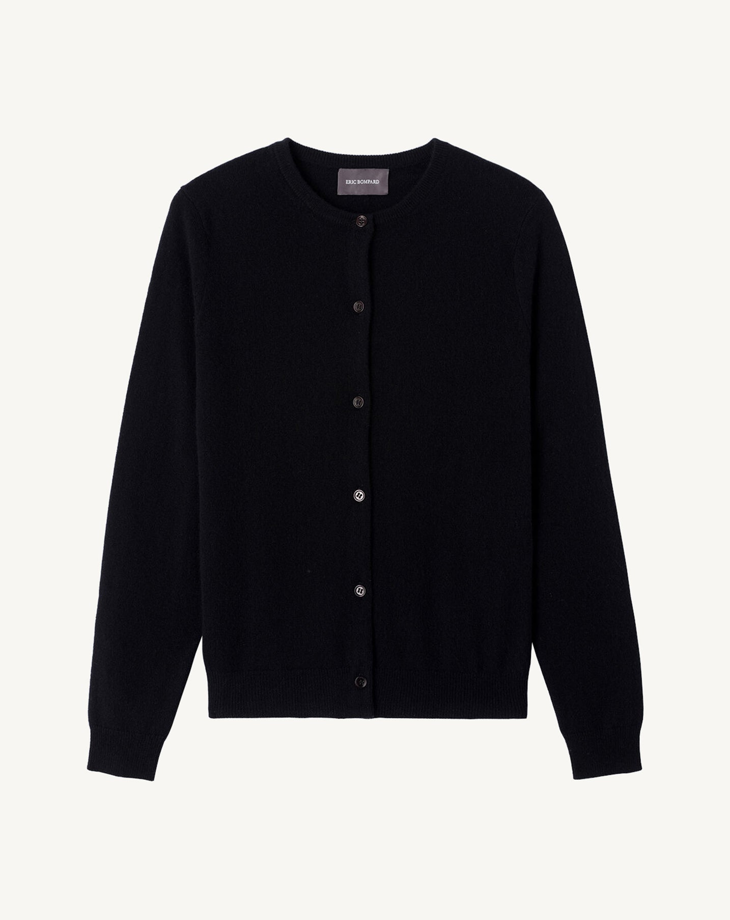 Cardigan classique-NOIR-100% CACHEMIRE