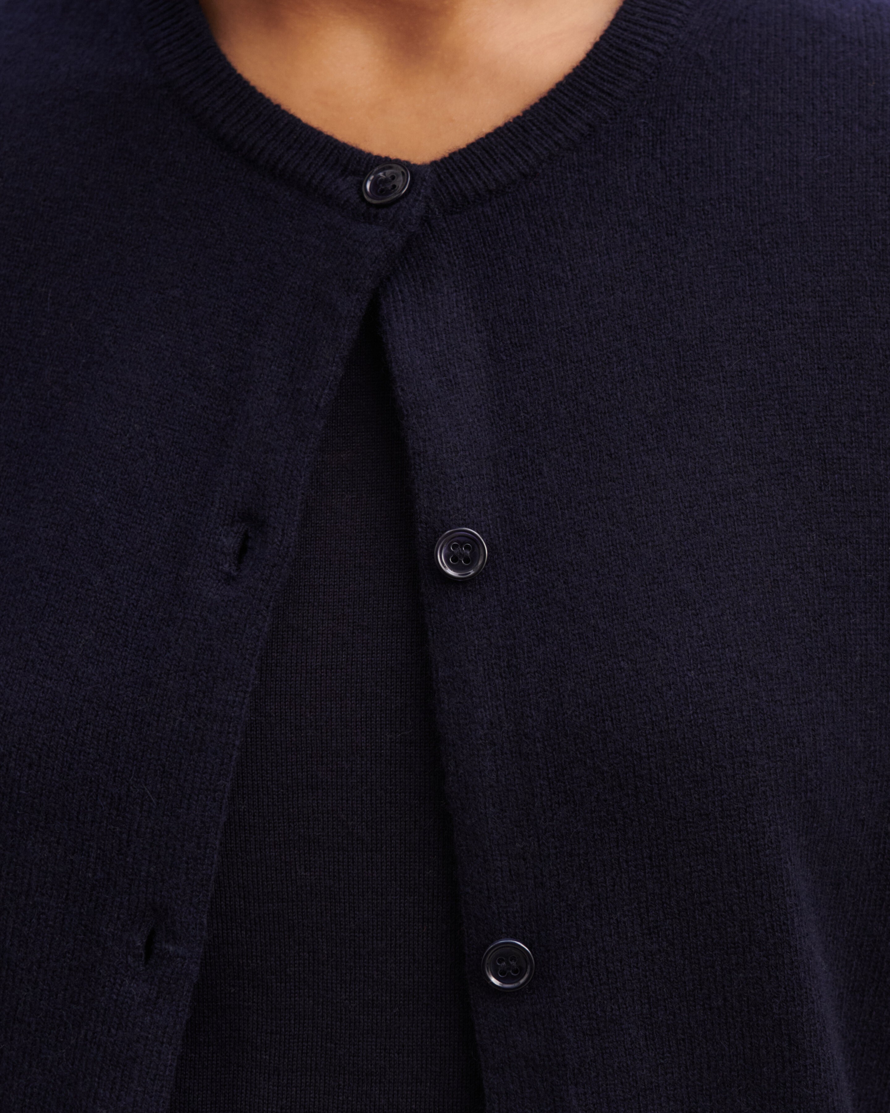 Cardigan classique-MARINE-100% cachemire