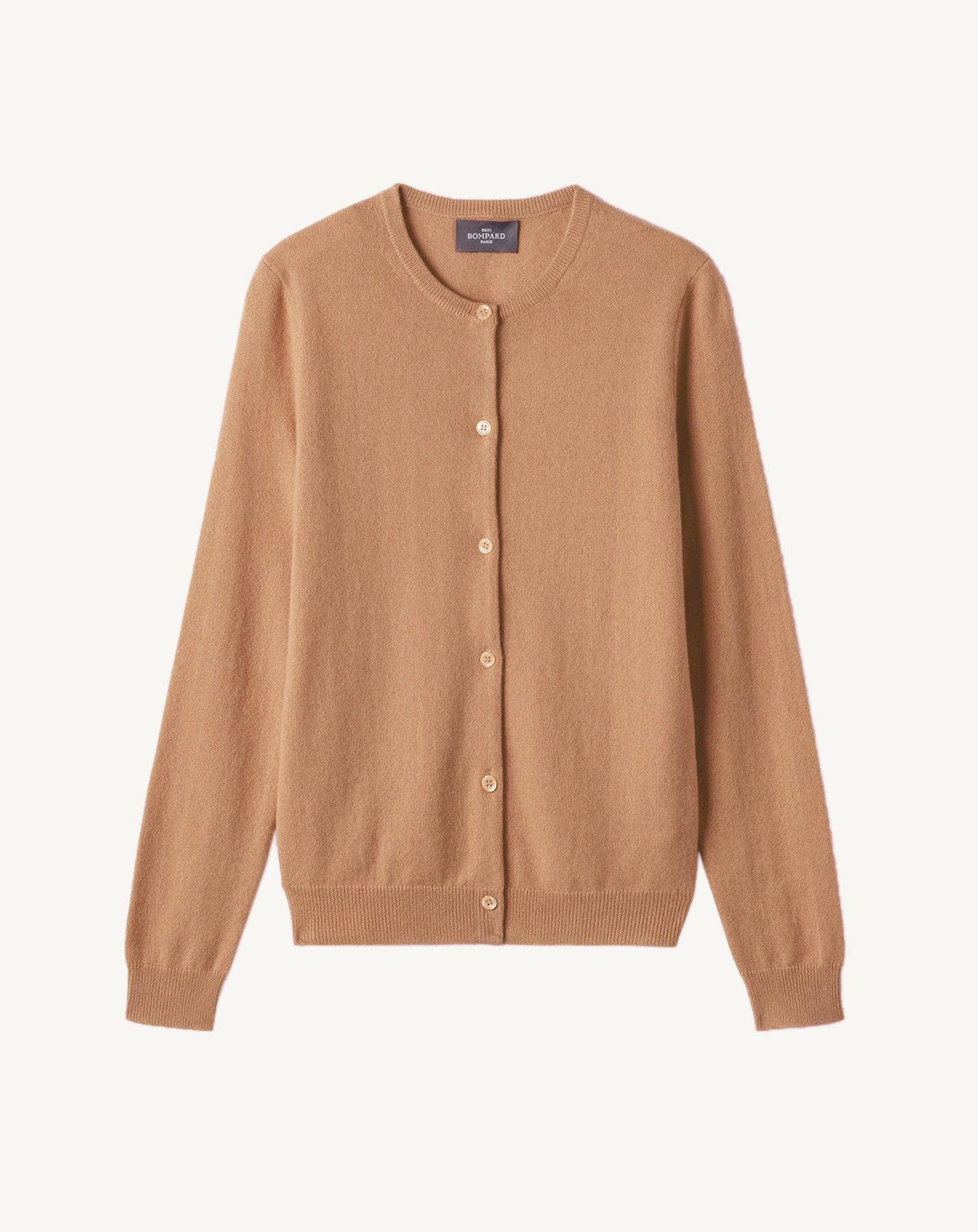 Cardigan classique-CARAMEL-100% CACHEMIRE