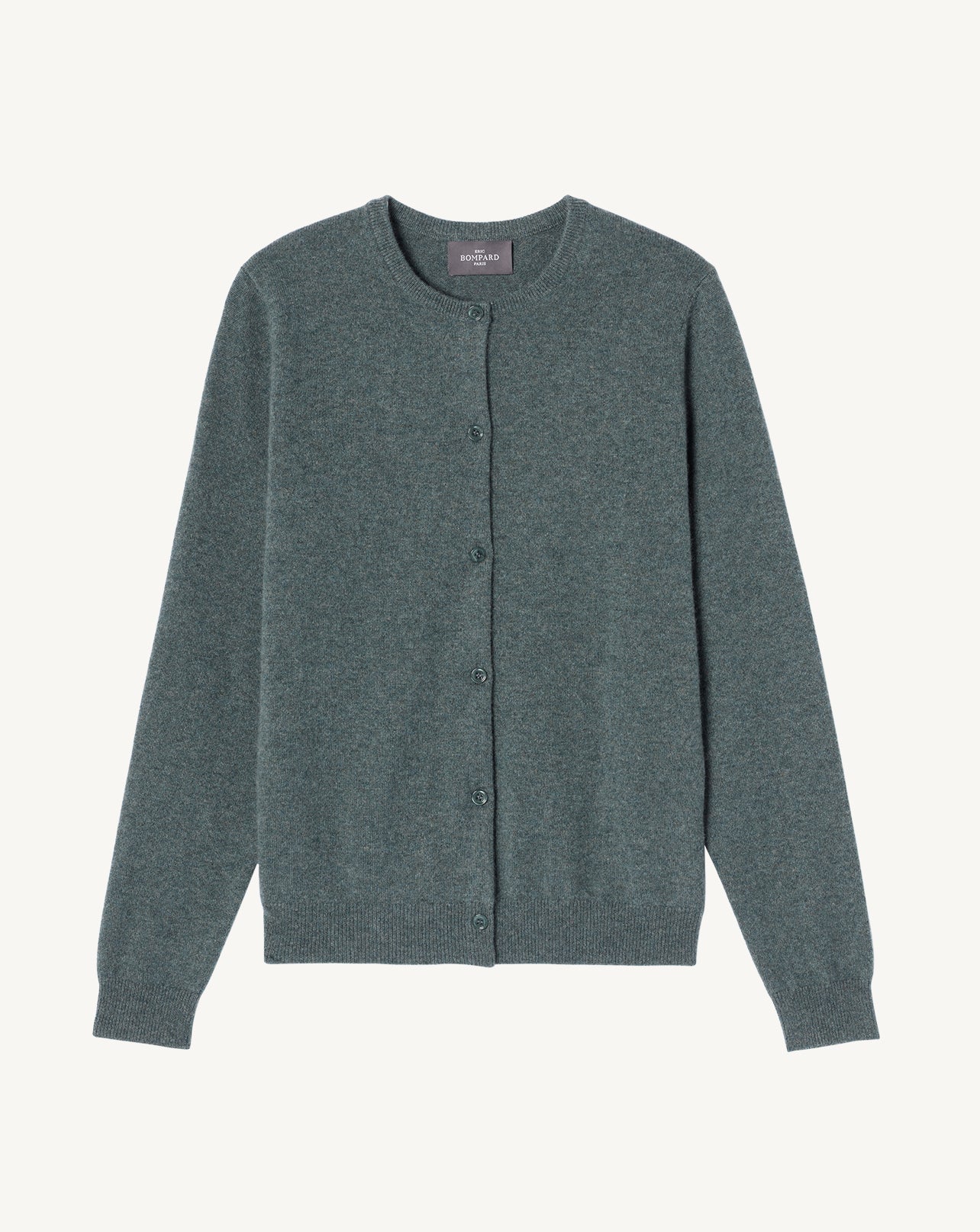 Cardigan classique-VERT RIVAGE-100% cachemire