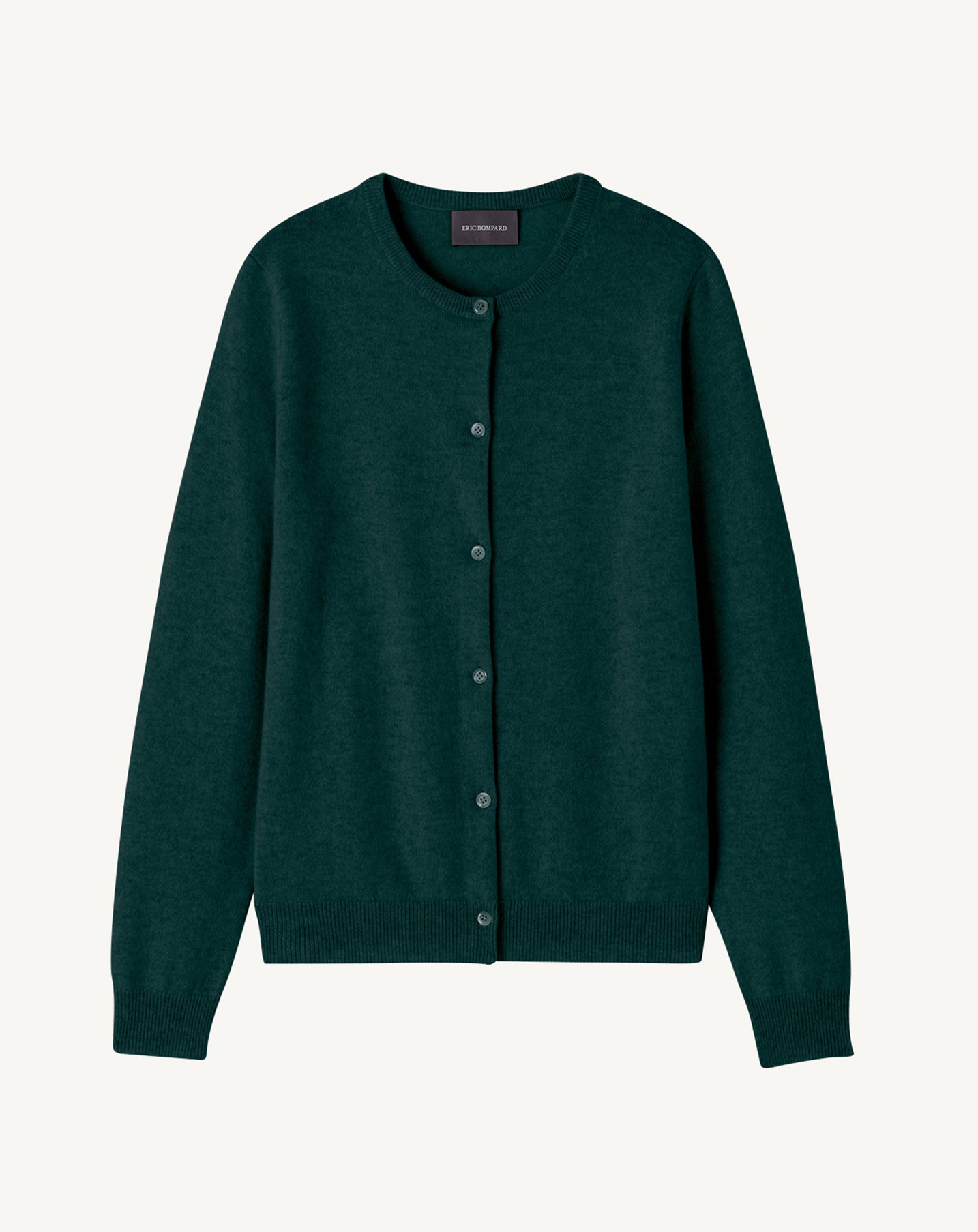 Cardigan classique-VERT ZURICH-100% CACHEMIRE