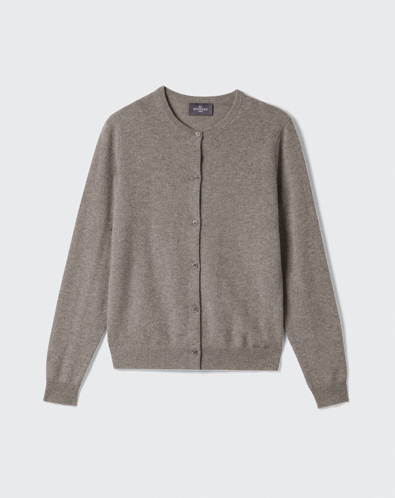 Cardigan classique-GRIS METEORITE-100% CACHEMIRE