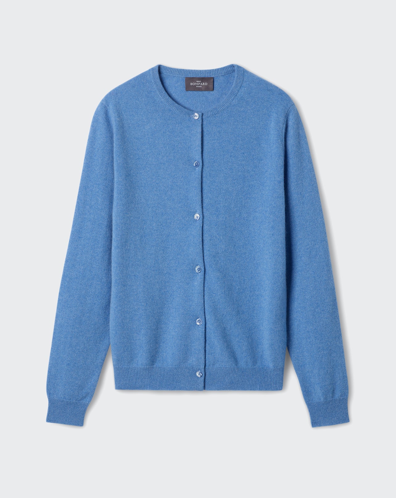 Cardigan classique-BLEU KINETIC CHINE-100% CACHEMIRE