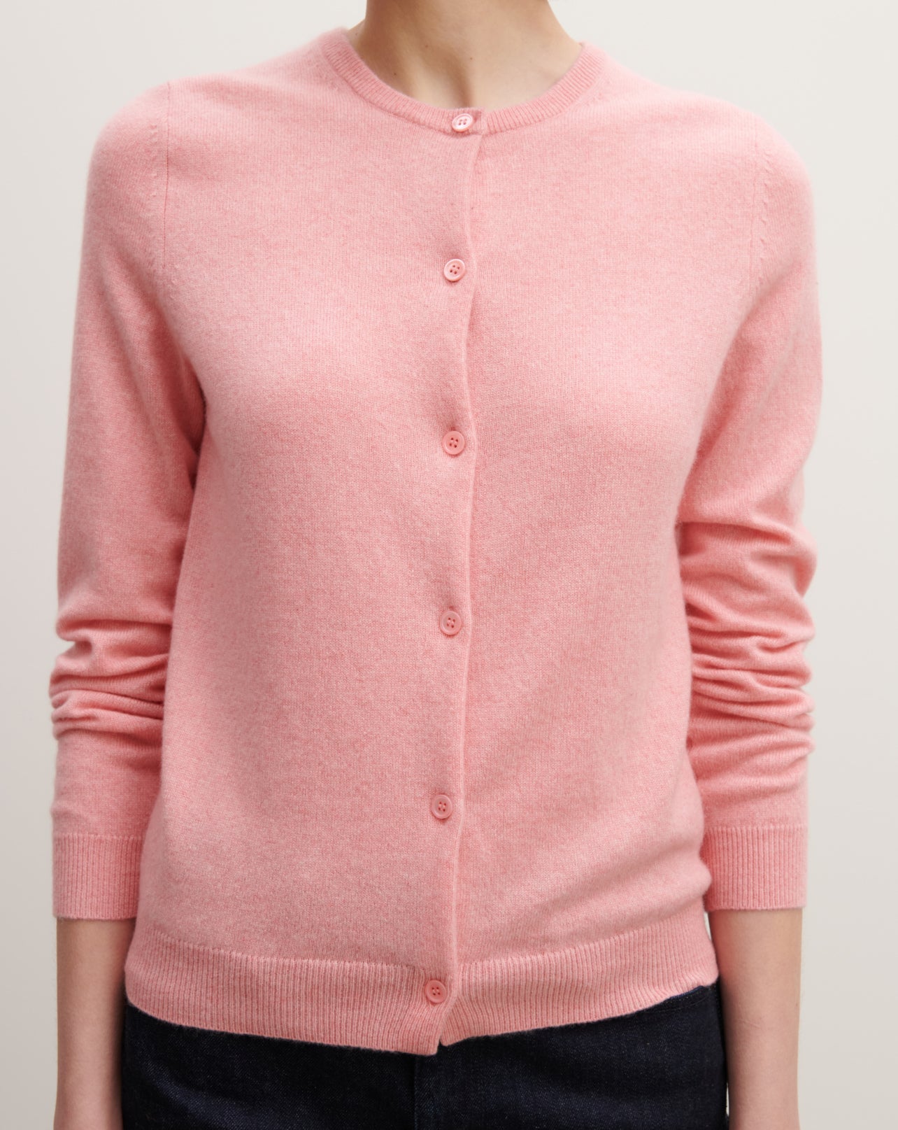 Cardigan classique-ROSE RETRO-100% cachemire