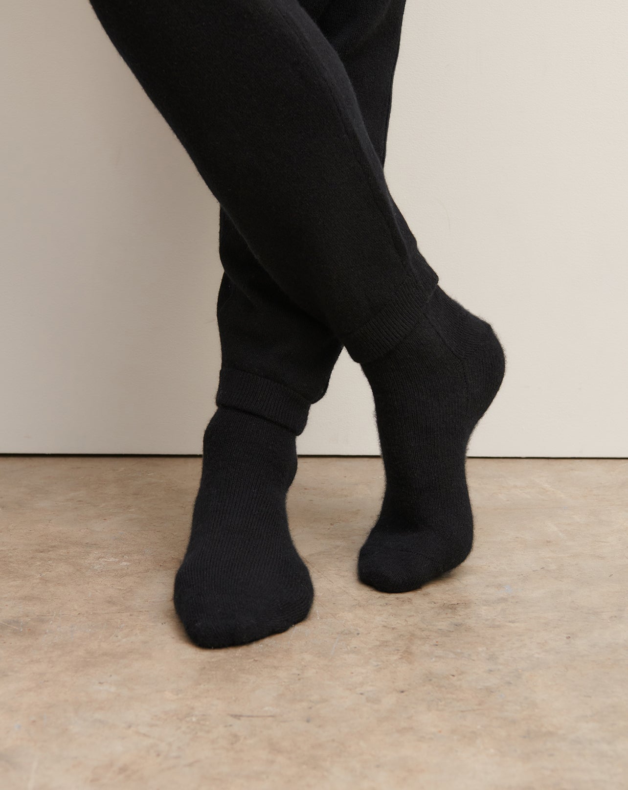 Chaussettes basses-NOIR-87% cachemire 13% elasthane