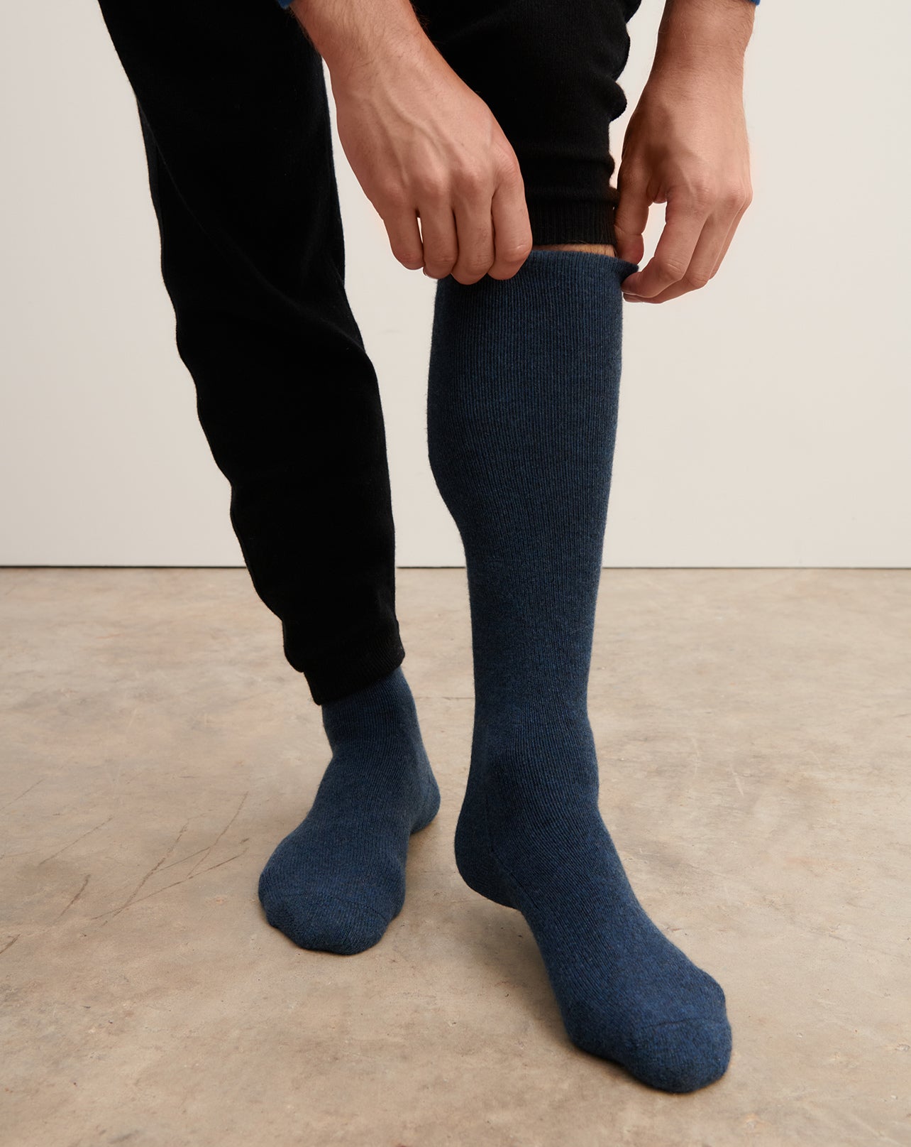 Chaussettes hautes-AIZOME-90% cachemire 10% elasthanne