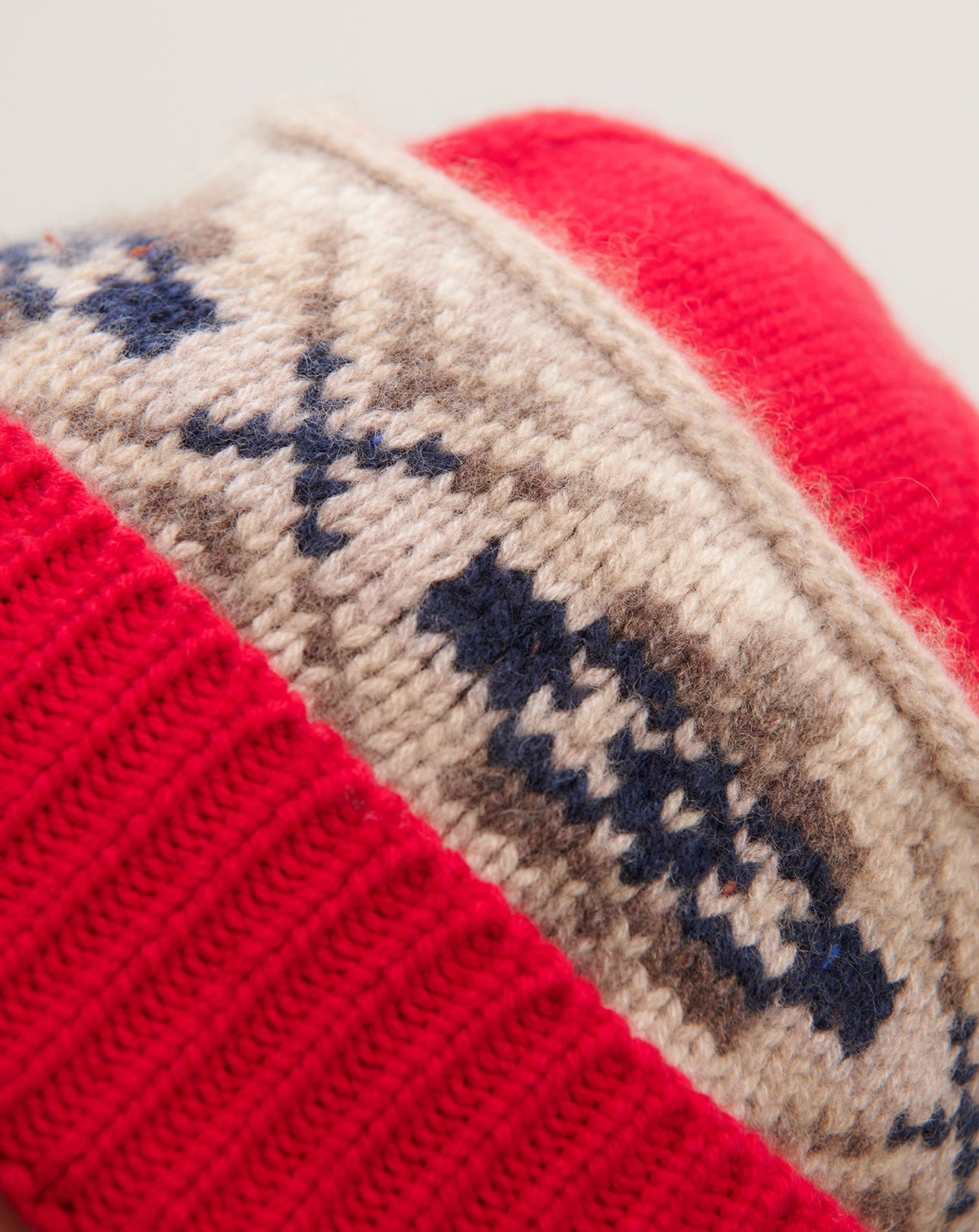 Bonnet fairisle-POPPY-100% cachemire