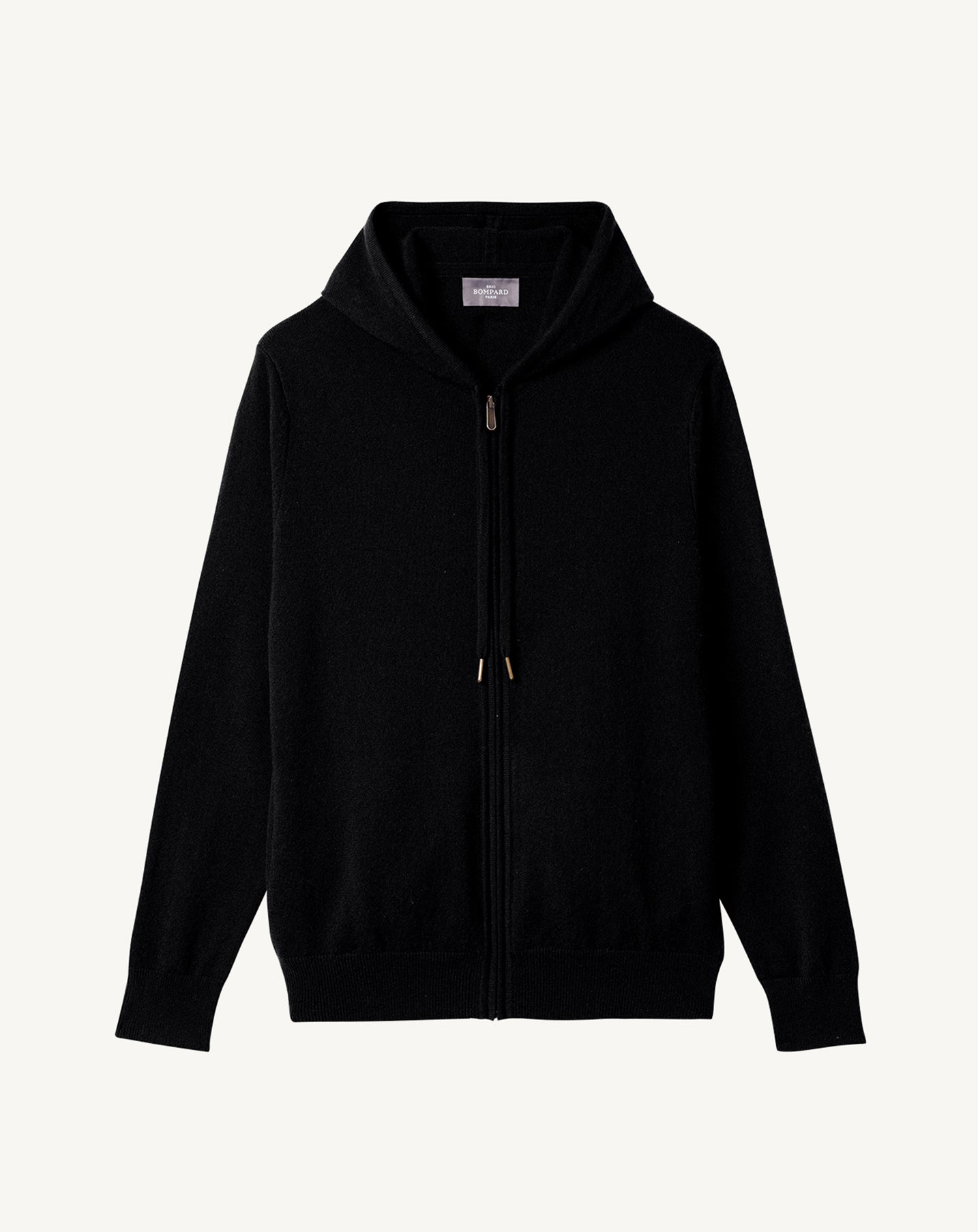 Hoodie-NOIR-100% CACHEMIRE