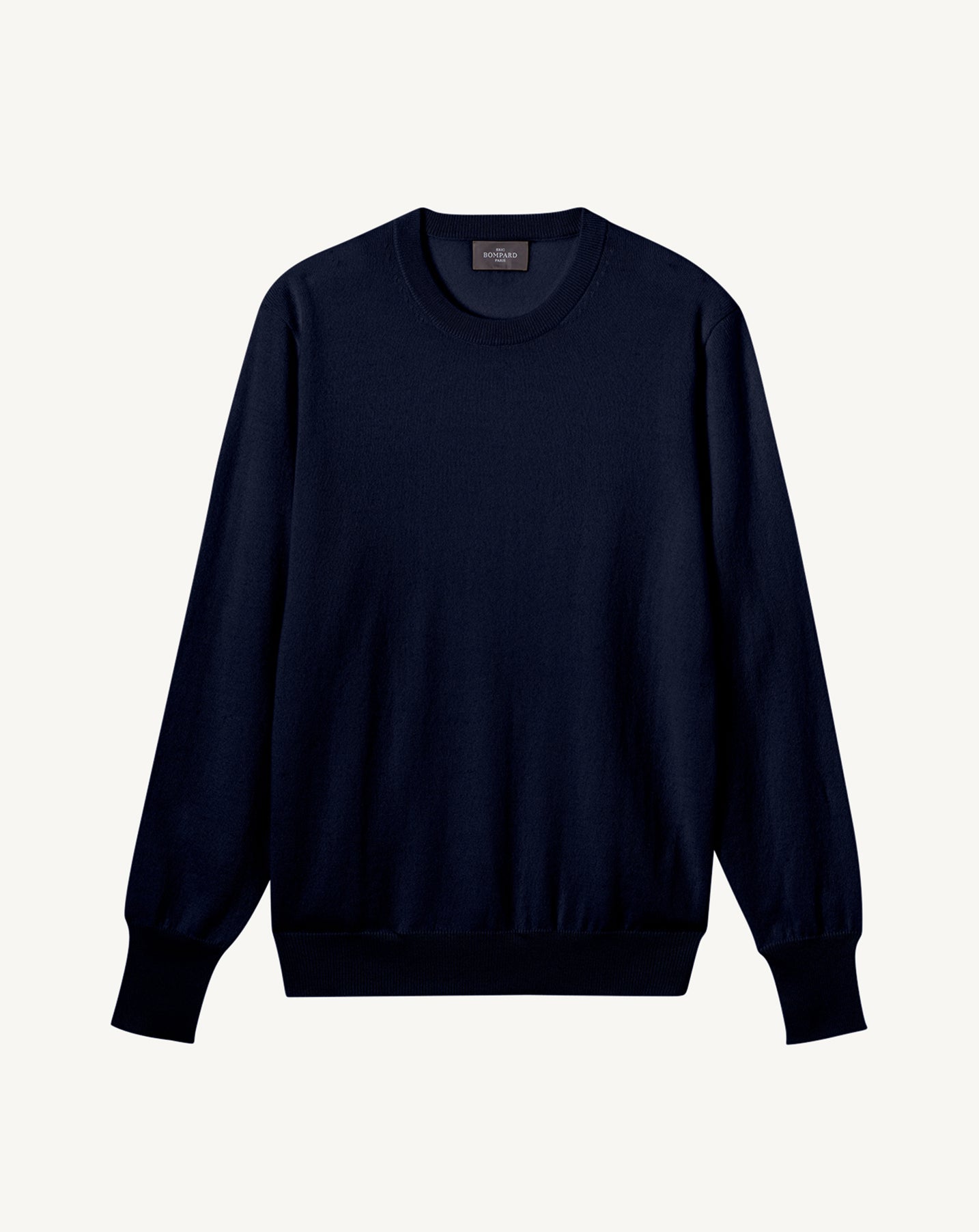 Pull col rond classique-MARINE-100% CACHEMIRE