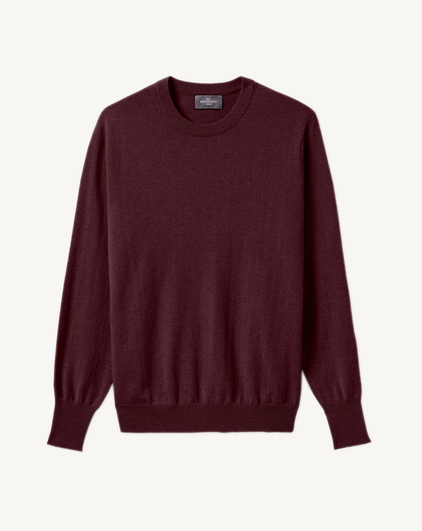 Pull col rond classique-PRUNELLIER-100% CACHEMIRE