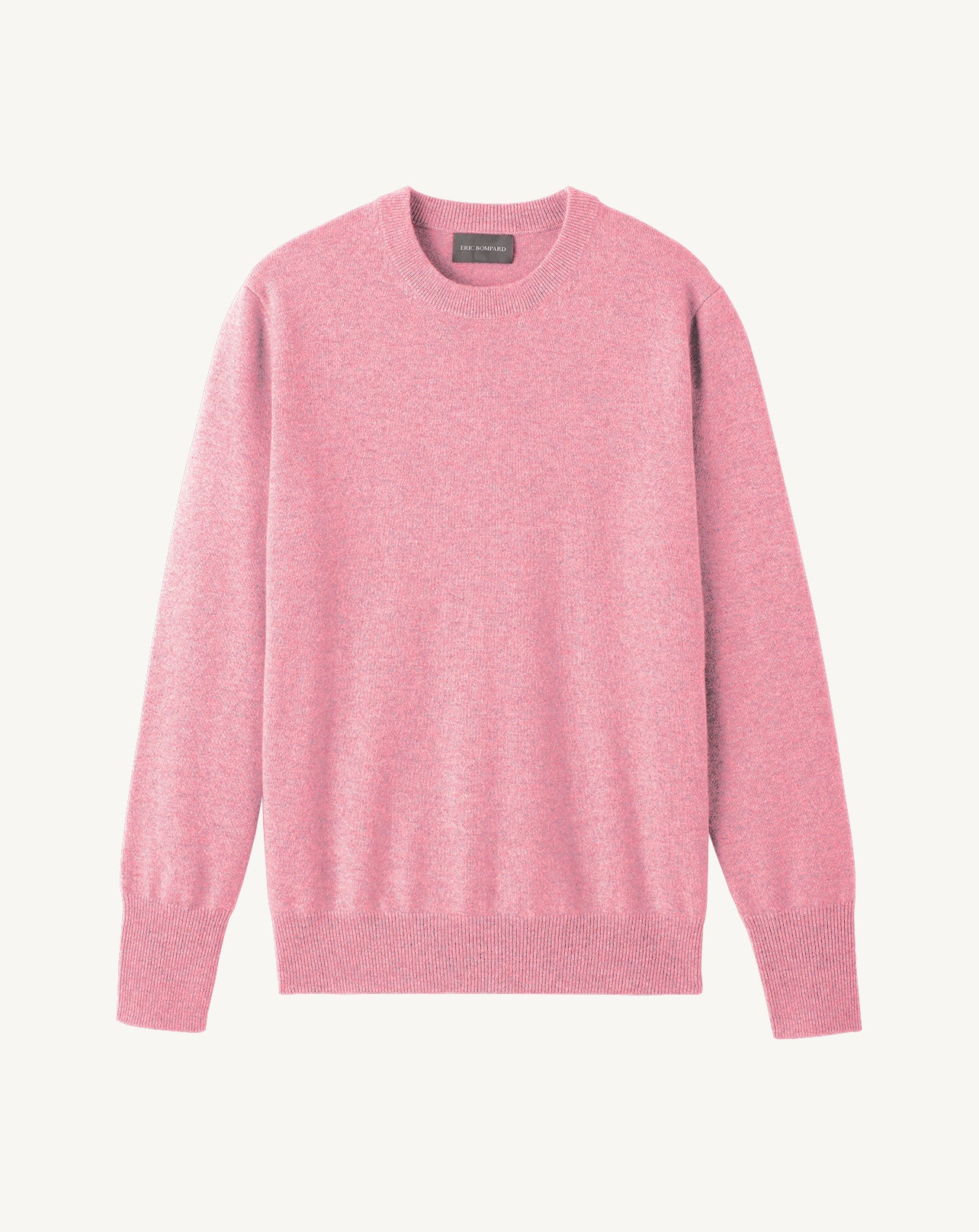 Pull col rond classique-ROSE RETRO-100% cachemire