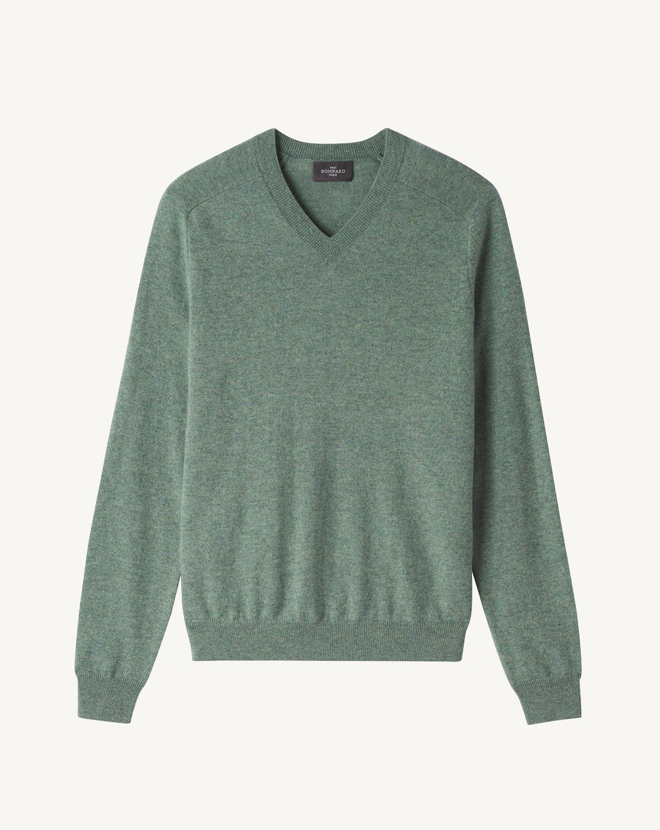 Pull V manches marteau-VERT RIVAGE-100% cachemire