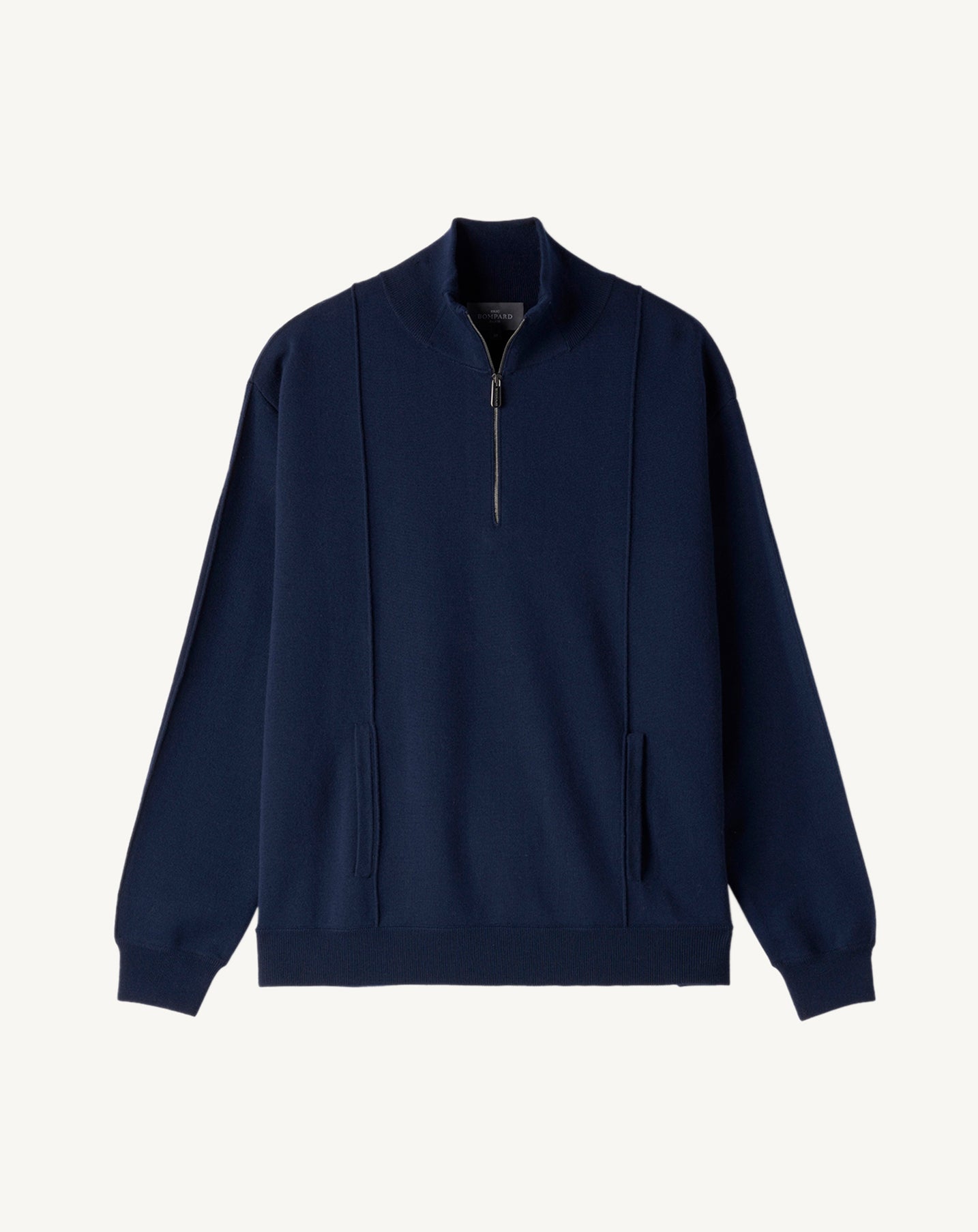 Pull col camionneur double face-MARINE-100% LAINE