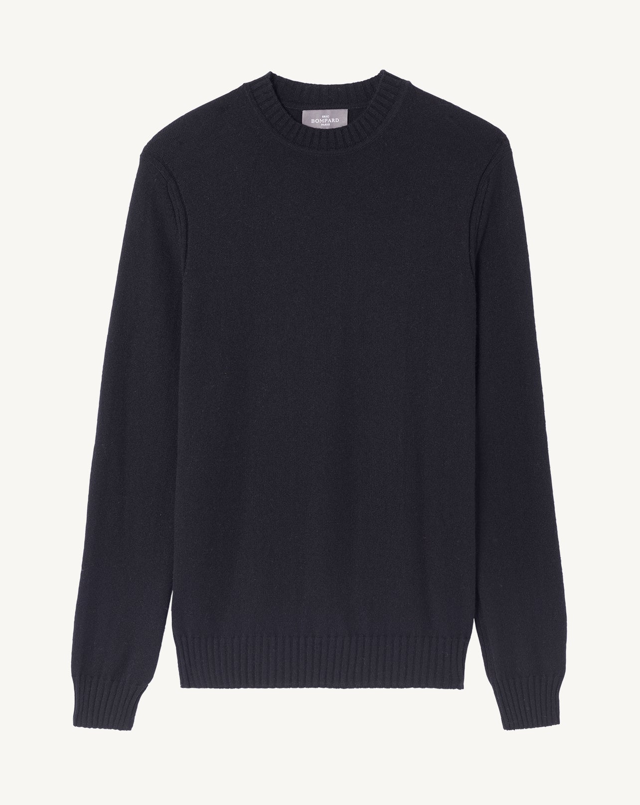 Pull col rond-NOIR-70% cachemire 30% soie